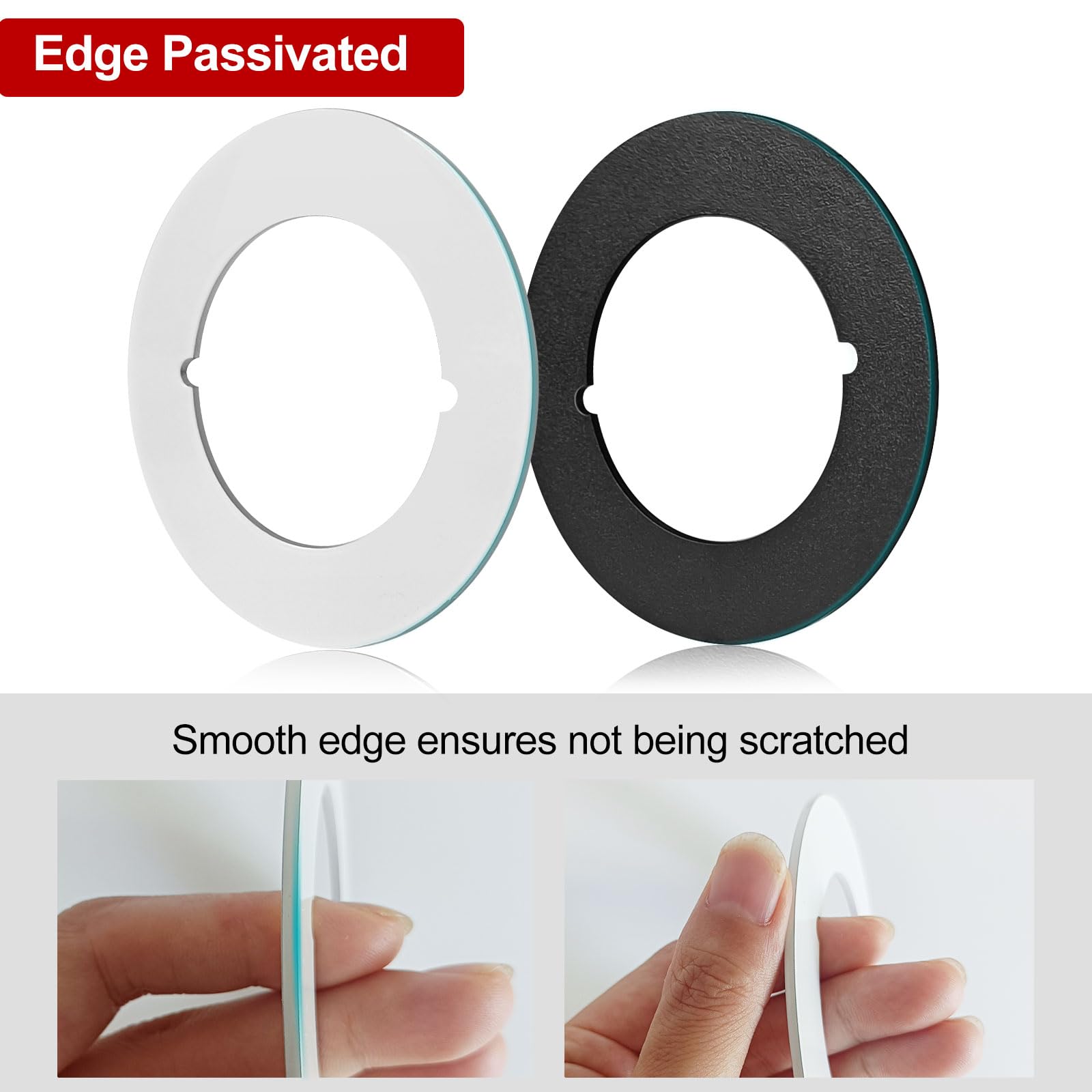 Matte Black Door Knob Plates - 2 Pcs for Secure Door Repair