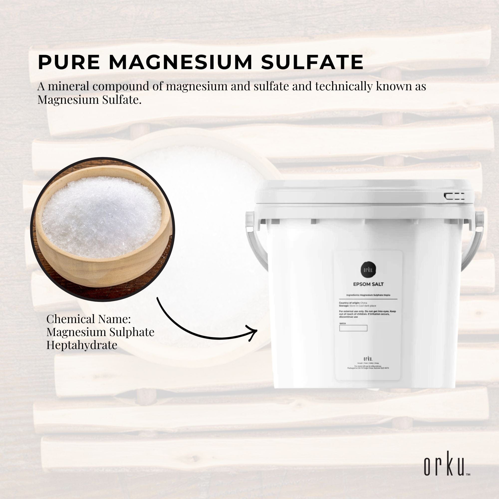 5kg Epsom Salt Tub - Pure Magnesium Sulfate for Relaxing Bath, Muscle Relief & Skin Care | Detox, Soreness Recovery, Foot Soak & Beauty Treatment