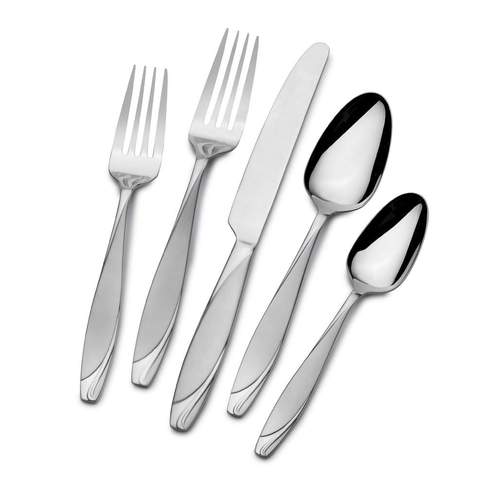 Lunea Frost 20-Piece Stainless Steel Flatware Set - Service for 4 - Elegant Dinnerware for Fine Dining, Family Gatherings & Special Occasions