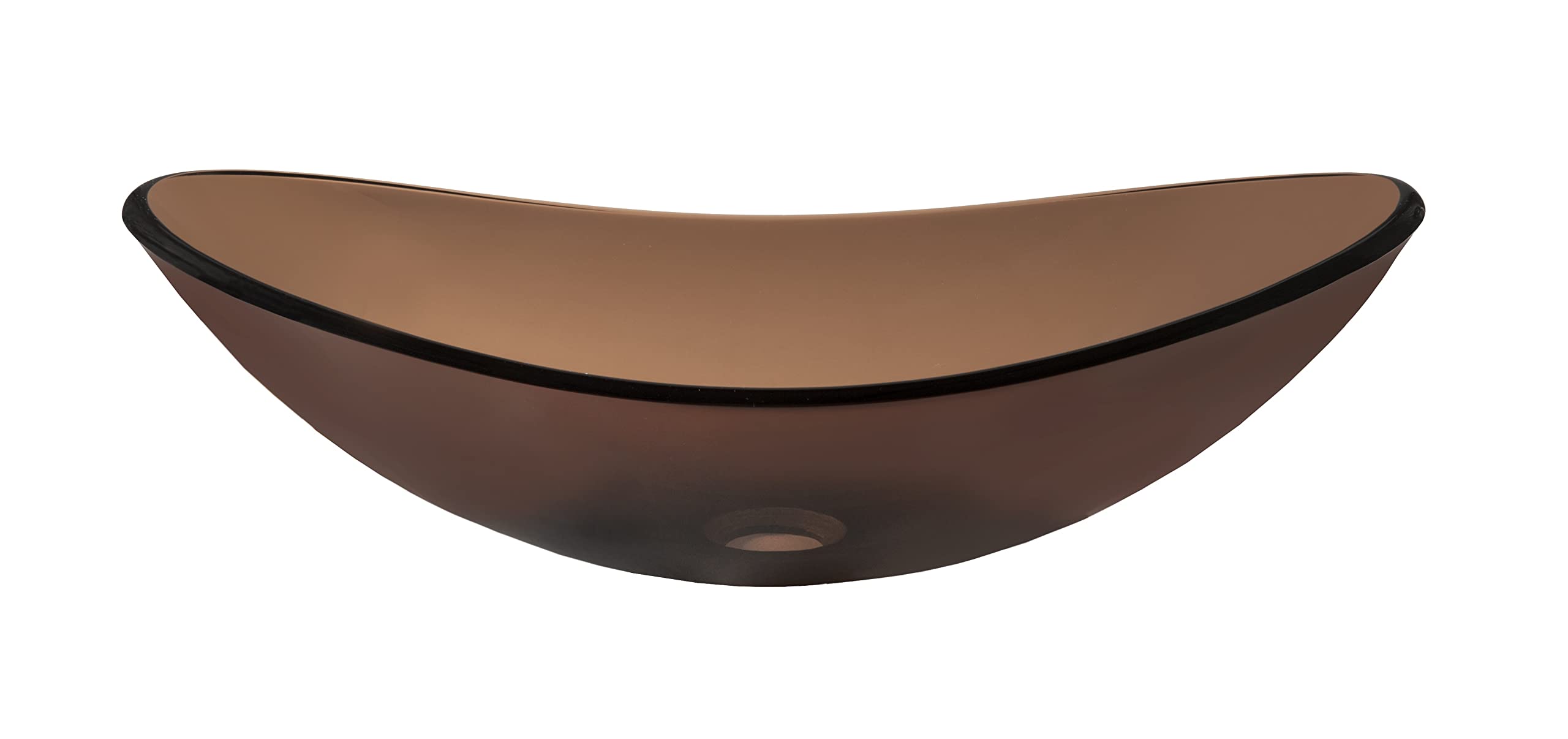 Novatto TIS-324T BABBUCCIA Modern Glass Vessel Bathroom Sink - Premium Tempered Glass Vanity Sink for Contemporary Bathroom Decor, Perfect for Home, Hotel, and Spa Renovations