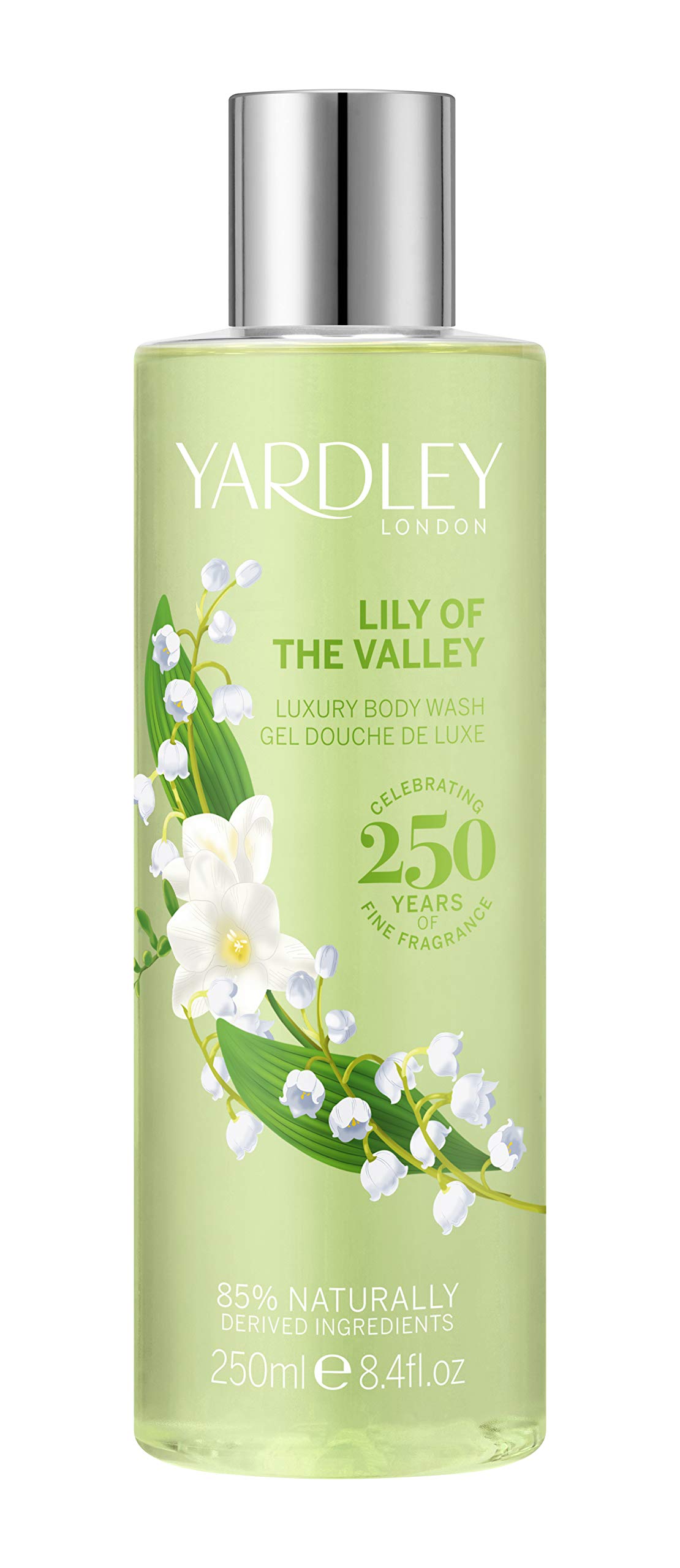 Yardley of London Luxury Lily of the Valley Body Wash for Women - 8.5 fl oz (250ml) - Moisturizing & Fragrant Shower Gel for Soft Skin - Perfect for Daily Use & Relaxing Bath Time