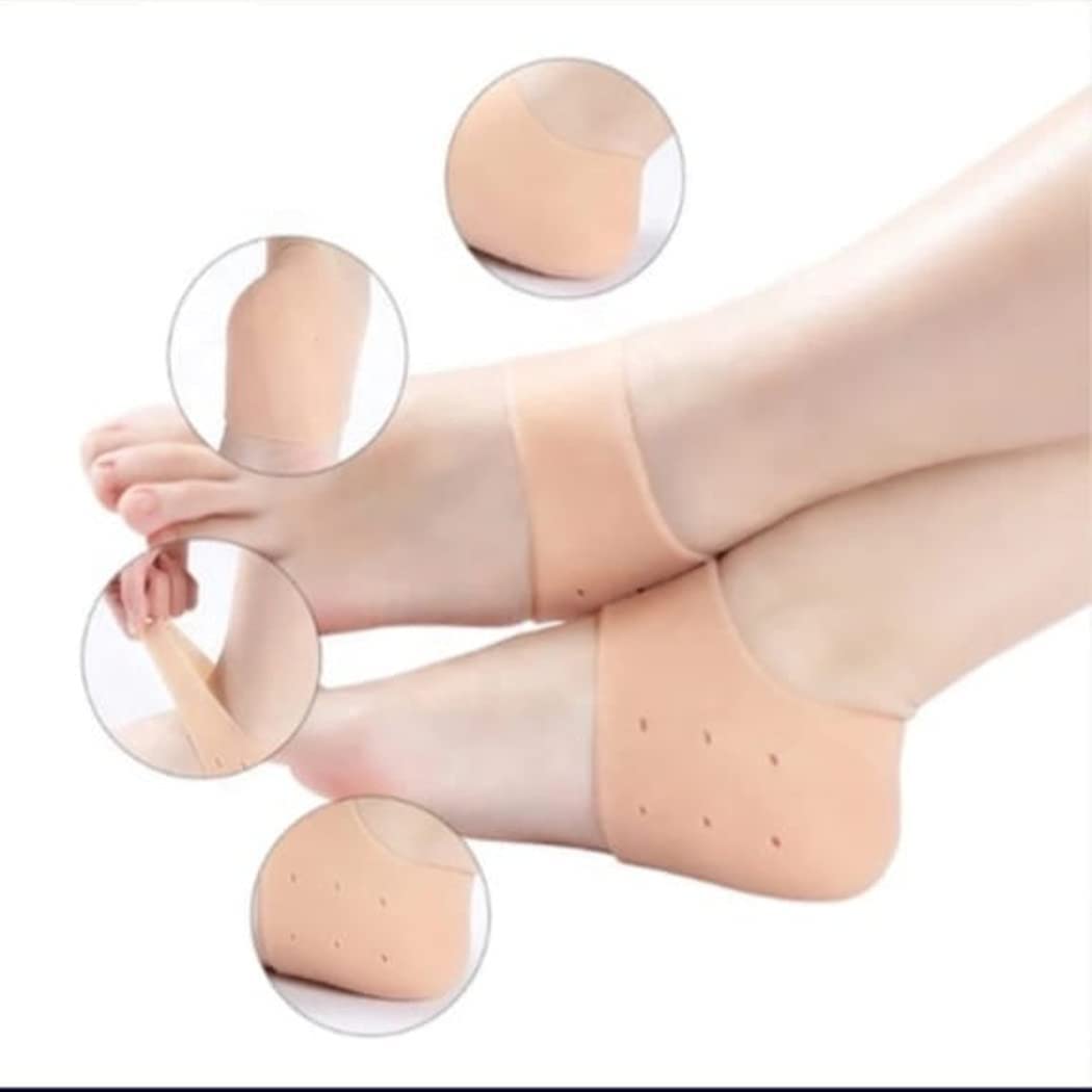 KUMISHRI Silicone Gel Heel Pad Socks for Men & Women – Soft Cushioned Moisturizing Socks for Cracked Heels, Foot Pain Relief & Plantar Fasciitis Support – Perfect for Daily Wear, Running, Hiking & Home Comfort