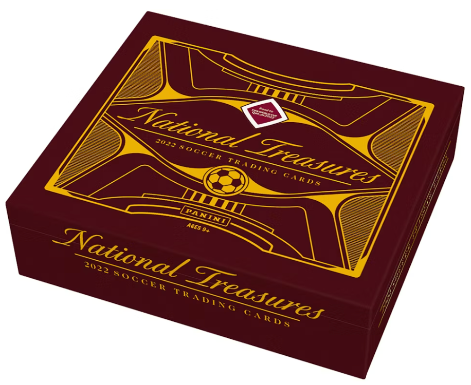 2022 Panini National Treasures Road to FIFA World Cup Soccer Hobby Box - Limited Edition Collectors Box for Soccer Fans & Card Investors - Perfect for World Cup Memorabilia Collection & Trading Card Games