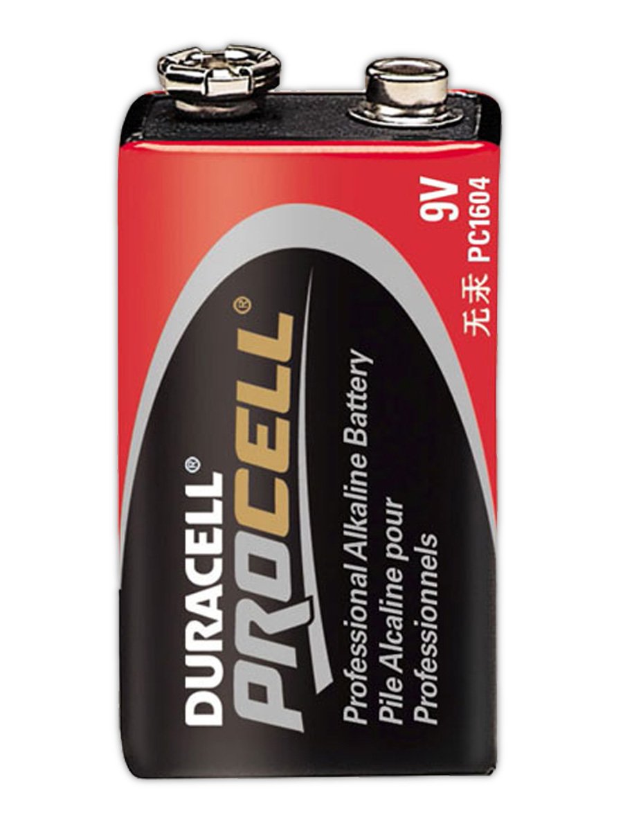 Duracell DURPC1604 PROCELL Professional Alkaline Batteries - 9V Long Lasting Power (12 Pack) - Ideal for Smoke Detectors, Medical Devices & Professional Equipment