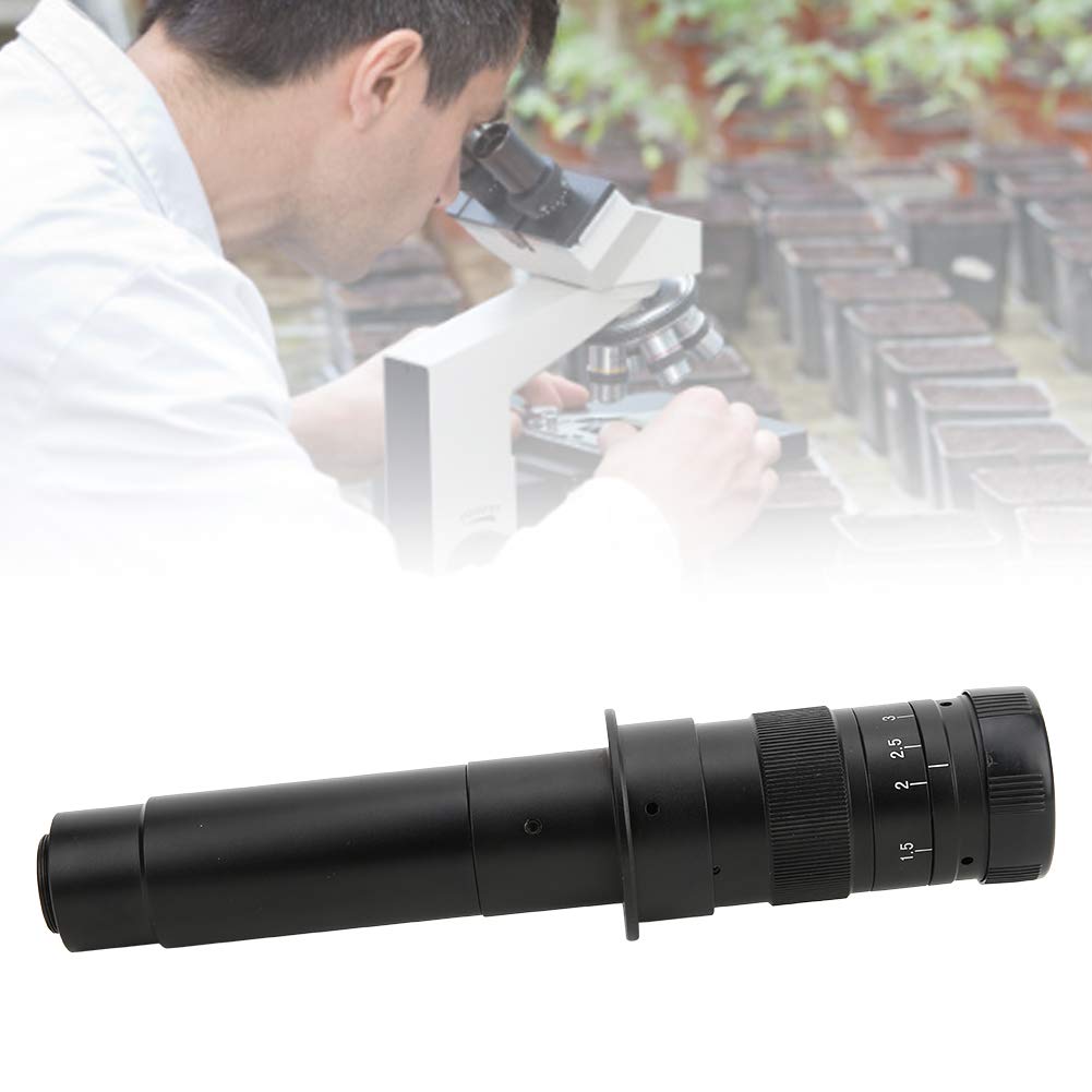 300X Adjustable Zoom C Mount Lens 0.7X-4.5X Magnification for Industrial Microscope Camera - High Precision Inspection & PCB Repair Tool for Electronics, Jewelry, and Watchmaking