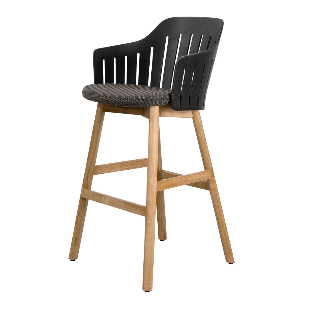Premium Outdoor Bar Stool with Comfortable Seat Cushion & Durable Wood Base - Perfect for Patio, Deck, Backyard, and Poolside Relaxation