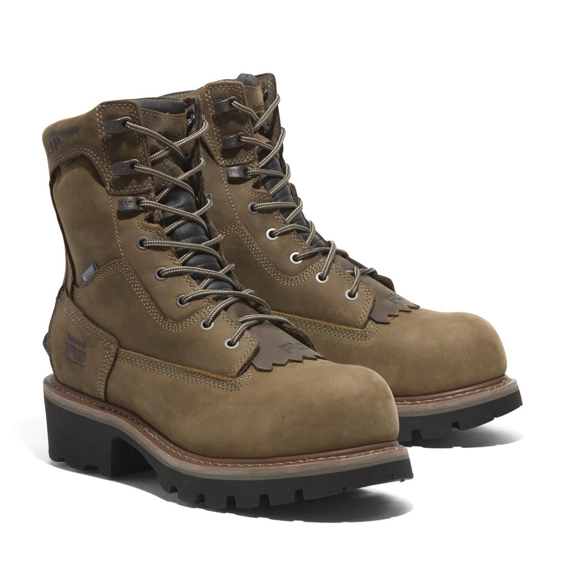 Evergreen EV Waterproof Composite Toe 400g Insulated Work Boots for Men - Medium Brown Safety Shoes for Construction, Hiking & Outdoor Work