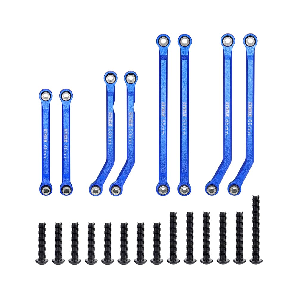 Upgraded Aluminum High Clearance 4-Link Set for Traxxas TRX4M 1/18 Scale RC Crawler - Dark Blue | Off-Road Performance & Trail Crawling Enhancement