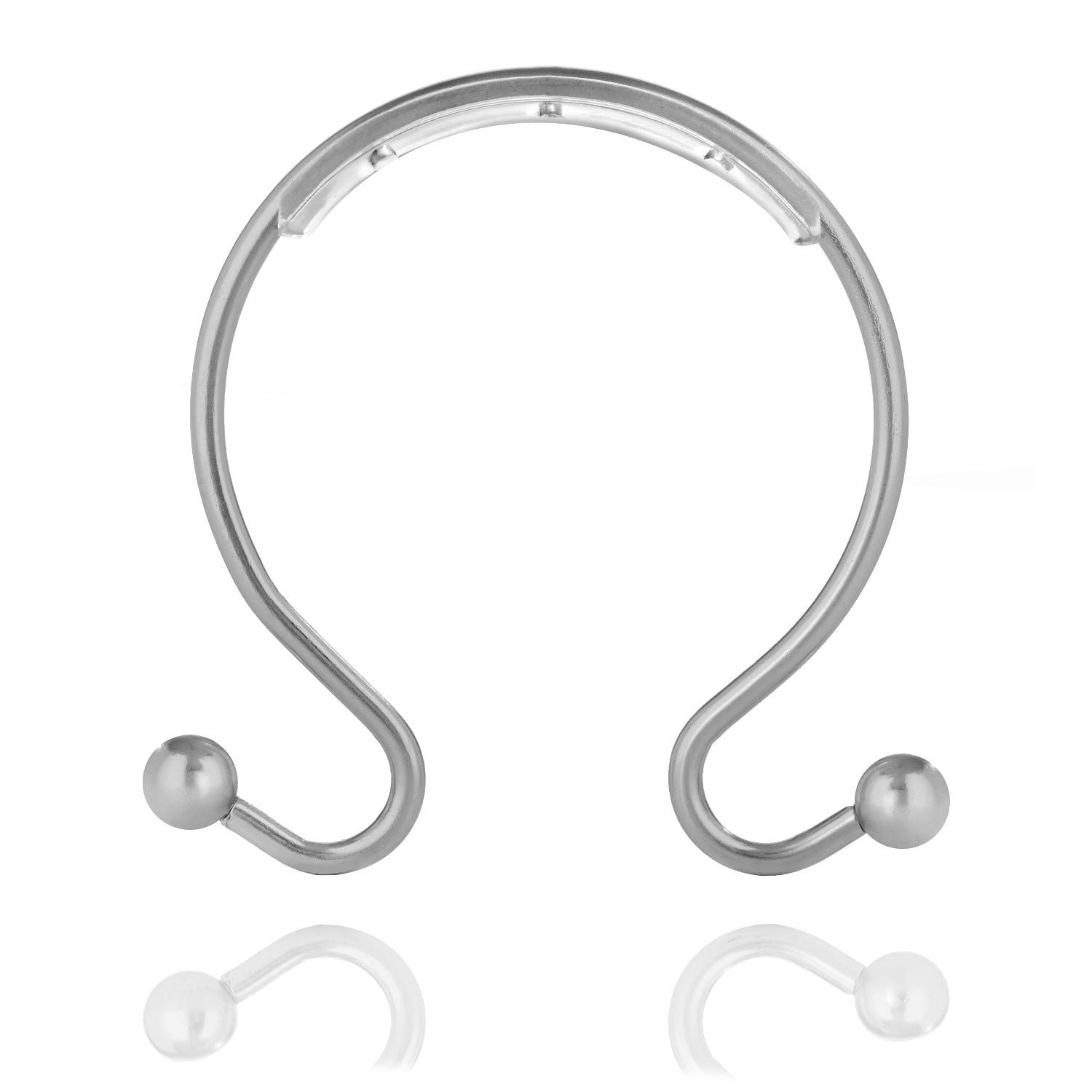 12 Pack Metal Shower Curtain Hooks - Rust-Resistant Bathroom Accessories for Shower, Bathtub, and Spa Decor