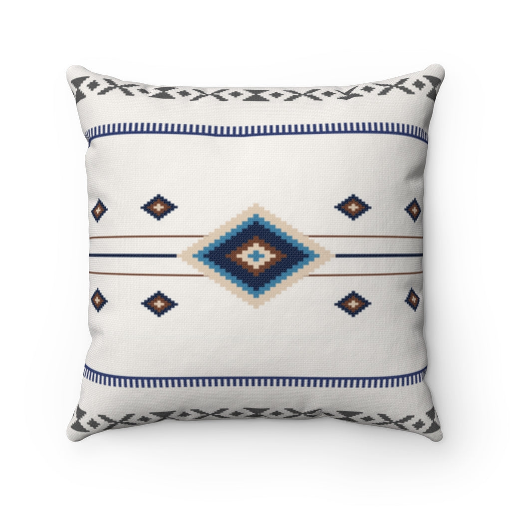Snow Frost Throw Pillow - Soft Spun Polyester Square Decorative Cushion for Sofa, Bed & Home Decor