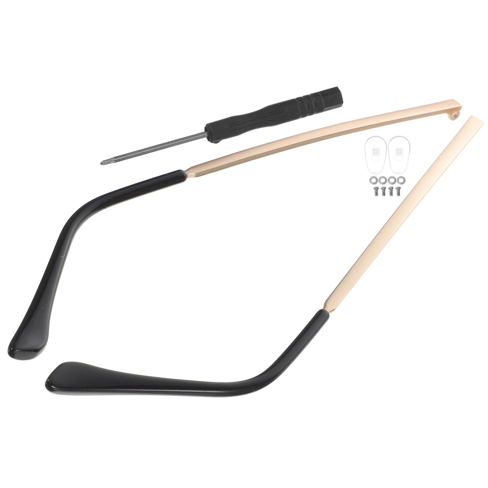 Alipis Metal Glasses Arm Replacement Kit with Screws - Golden Eyeglass Temple Legs Repair Parts for Sunglasses & Reading Glasses | Perfect for DIY Glasses Repair at Home or Office
