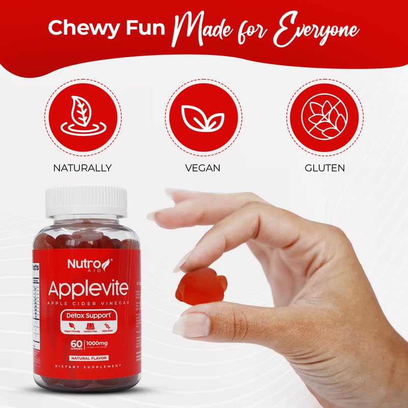Apple Cider Vinegar Gummies with Beetroot & Pomegranate - 60 Count for Home Cleaning & Health