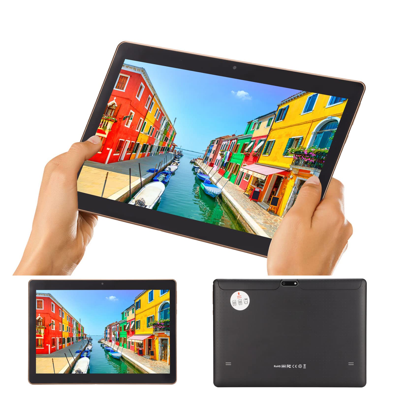 GRUO 10.1 Inch Android Tablet with Octa-Core Processor, 4GB RAM 64GB ROM, 1280x800 HD Display, WiFi & 4G LTE Dual SIM, Expandable Storage up to 128GB, Android 9.0 OS - Perfect for Work, Study, Streaming & Gaming