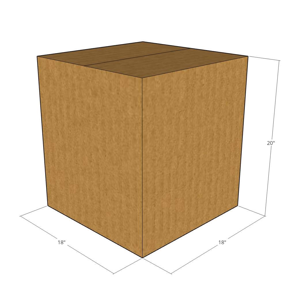 100 New Corrugated Shipping Boxes 18x18x20 Inches - 32 ECT Strength - Durable Moving & Storage Boxes for Home, Office & Business Shipping Needs