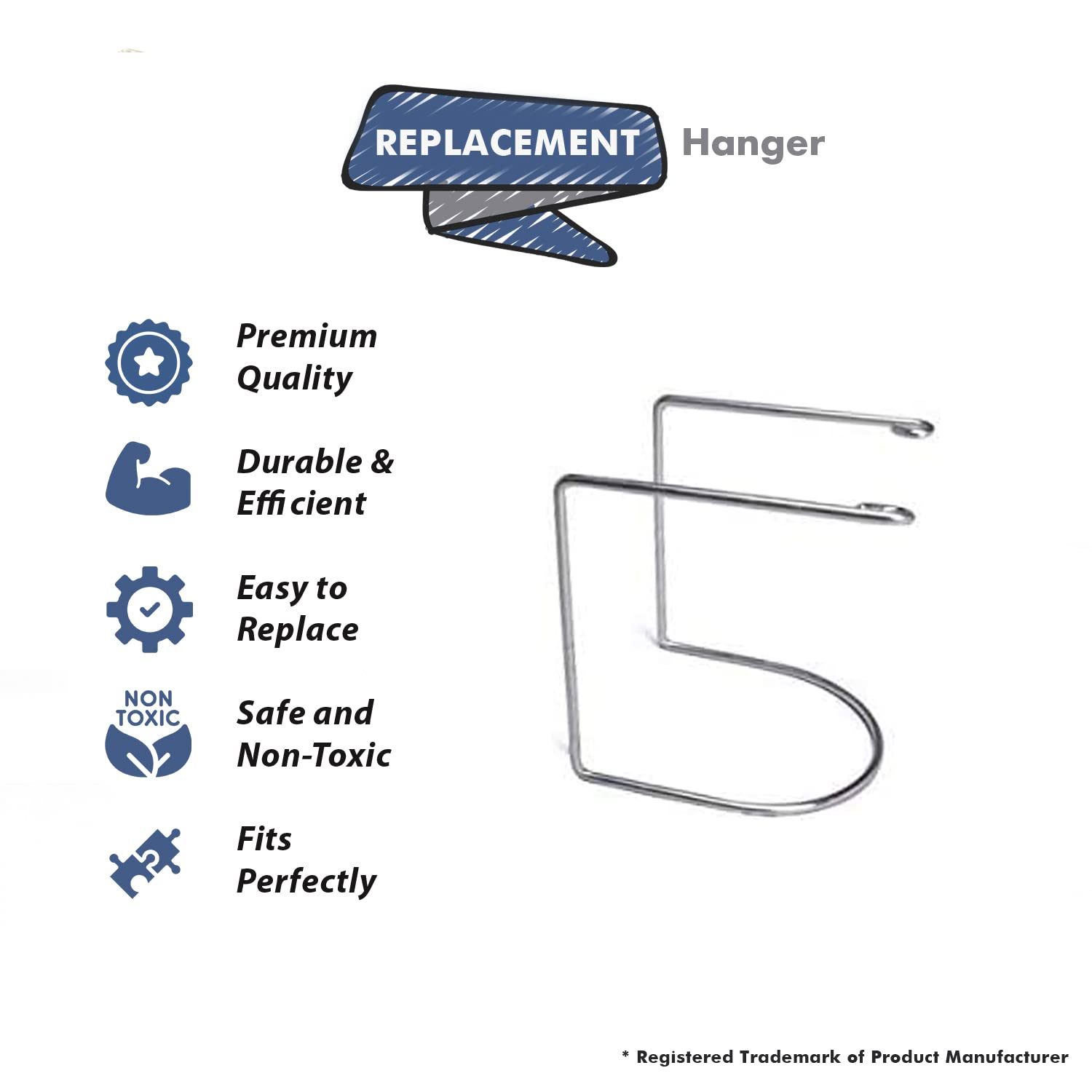 Universal Central Vacuum Replacement Hose Hanger - Compatible with All Central Vac Systems (Replaces Part 06-1010-03) - Perfect for Garage, Basement & Home Organization