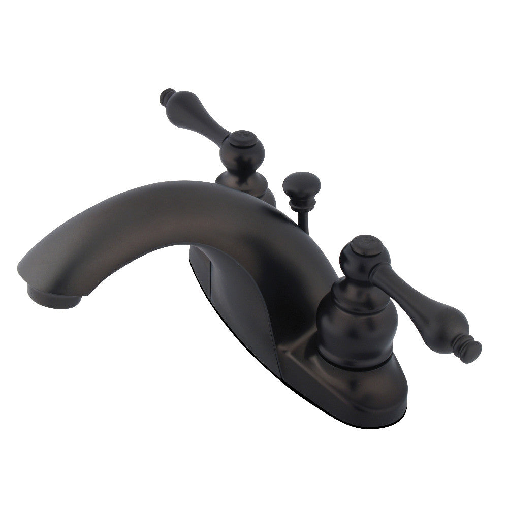 Kingston Brass KB7641AL 4-Inch Centerset Bathroom Faucet - Chrome Finish, Single Handle, Low Lead Compliant for Bathroom Sink Vanity, Perfect for Modern Home & Apartment Renovation