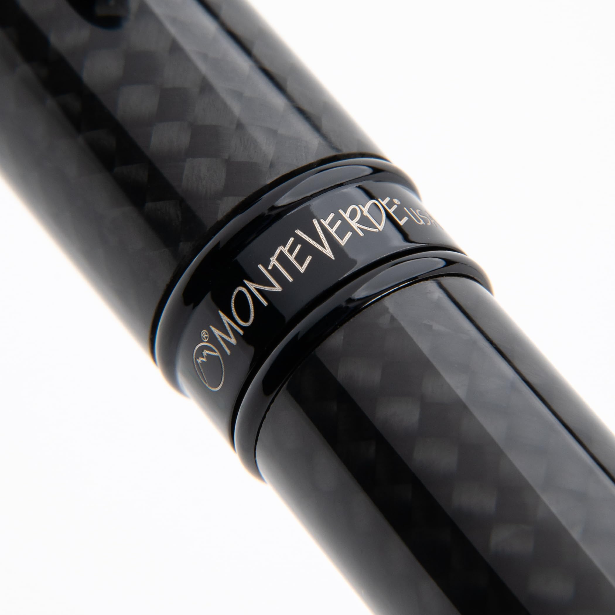 MONTEVERDE Invincia Deluxe Ballpoint Pen - Premium Black Carbon Fiber Design for Smooth Writing | Luxury Office & Executive Gift for Professionals