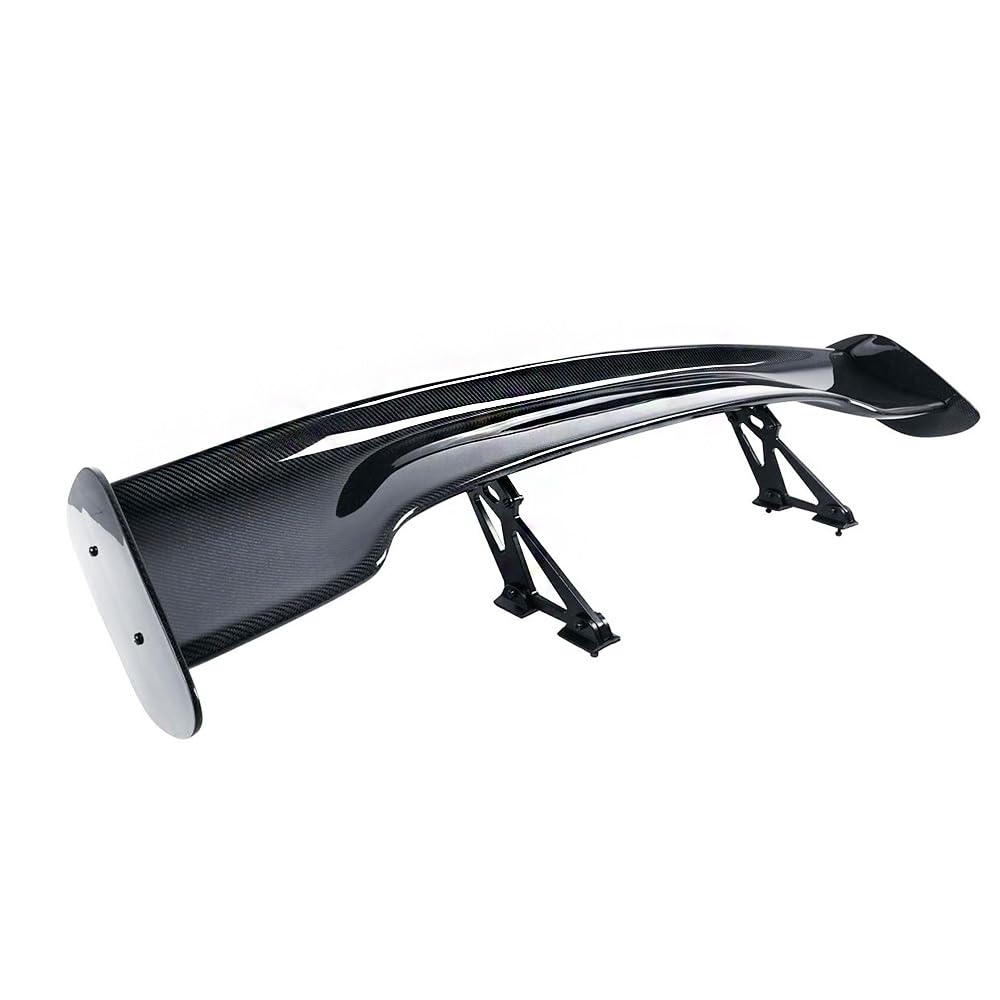 47 Inch Universal GT Wing Rear Trunk Spoiler - Carbon Fiber Look Car Spoiler for Enhanced Style & Aerodynamics | Perfect for Sports Cars, Tuners & Performance Vehicles