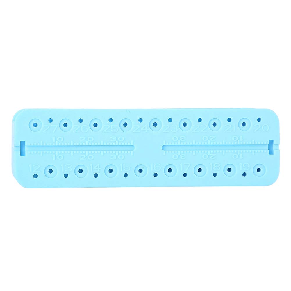 **Endo Block ProTaper File Ruler - Professional Dental Measuring Tools Holder Stand (Blue) - Precise Measurement for Endodontic Procedures & Dental Clinics**