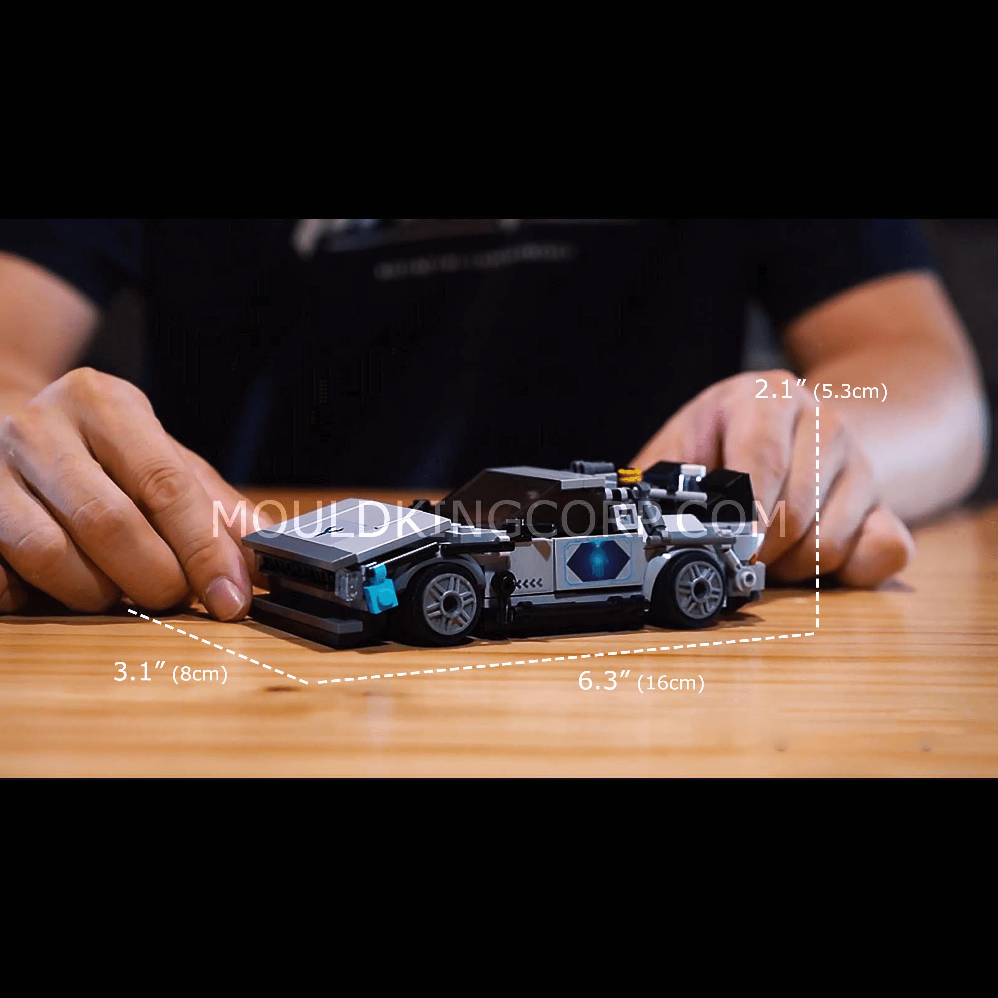 Mould King 27019 DeLorean Time Machine Building Blocks Set - 392 PCS Model Car Kit | STEM Toy for Adults & Kids | Perfect for Collectors, DIY Projects & Back to The Future Fans