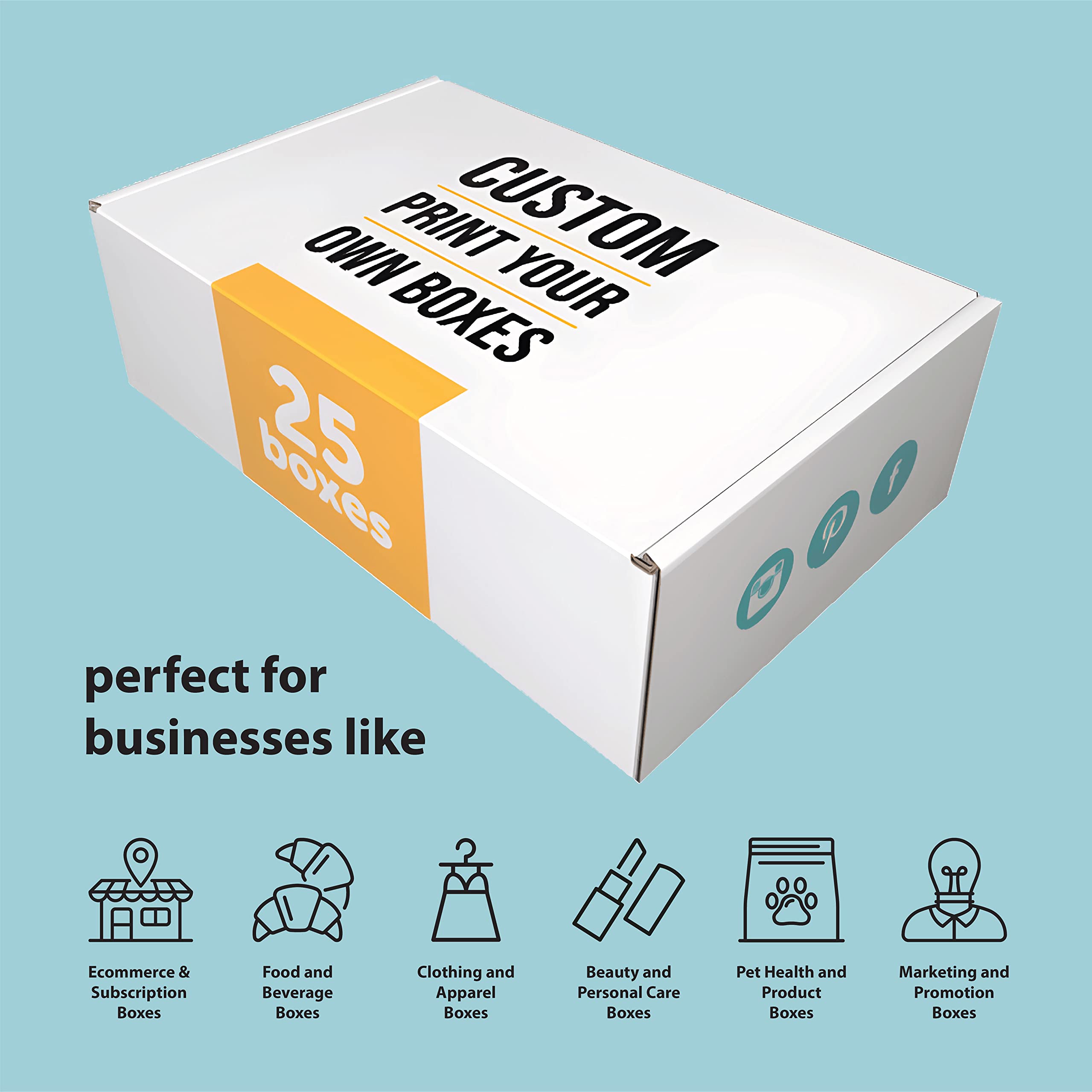 Custom Printed Shipping Boxes 12x12x4 Inches - Personalized Packaging with Your Logo & Design | Perfect for Ecommerce, Subscription Boxes & Branded Product Shipments