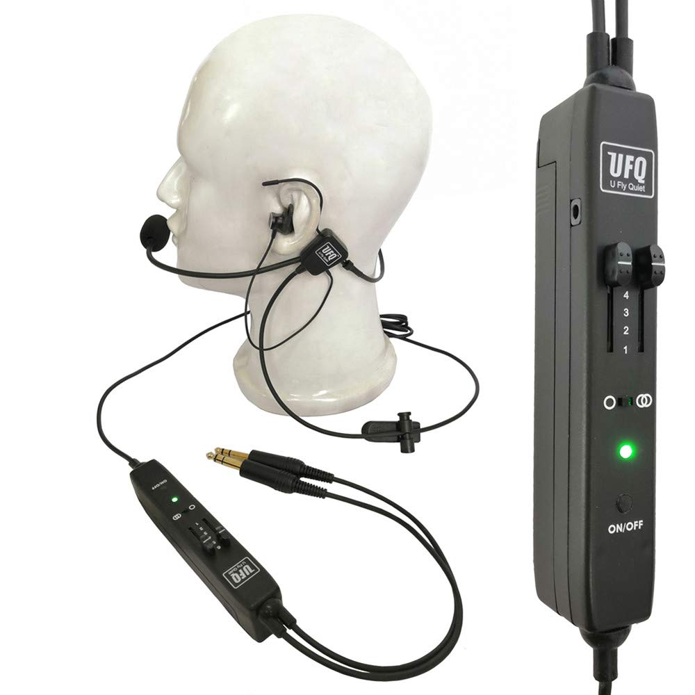 UFQ ANR L2 Hi-Lite Aviation Headset - Ultra Lightweight 175g, Noise Cancelling, Crystal Clear Communication & Premium Sound Quality with MP3 Input - Perfect for Pilots, Flight Training, and In-Flight Entertainment