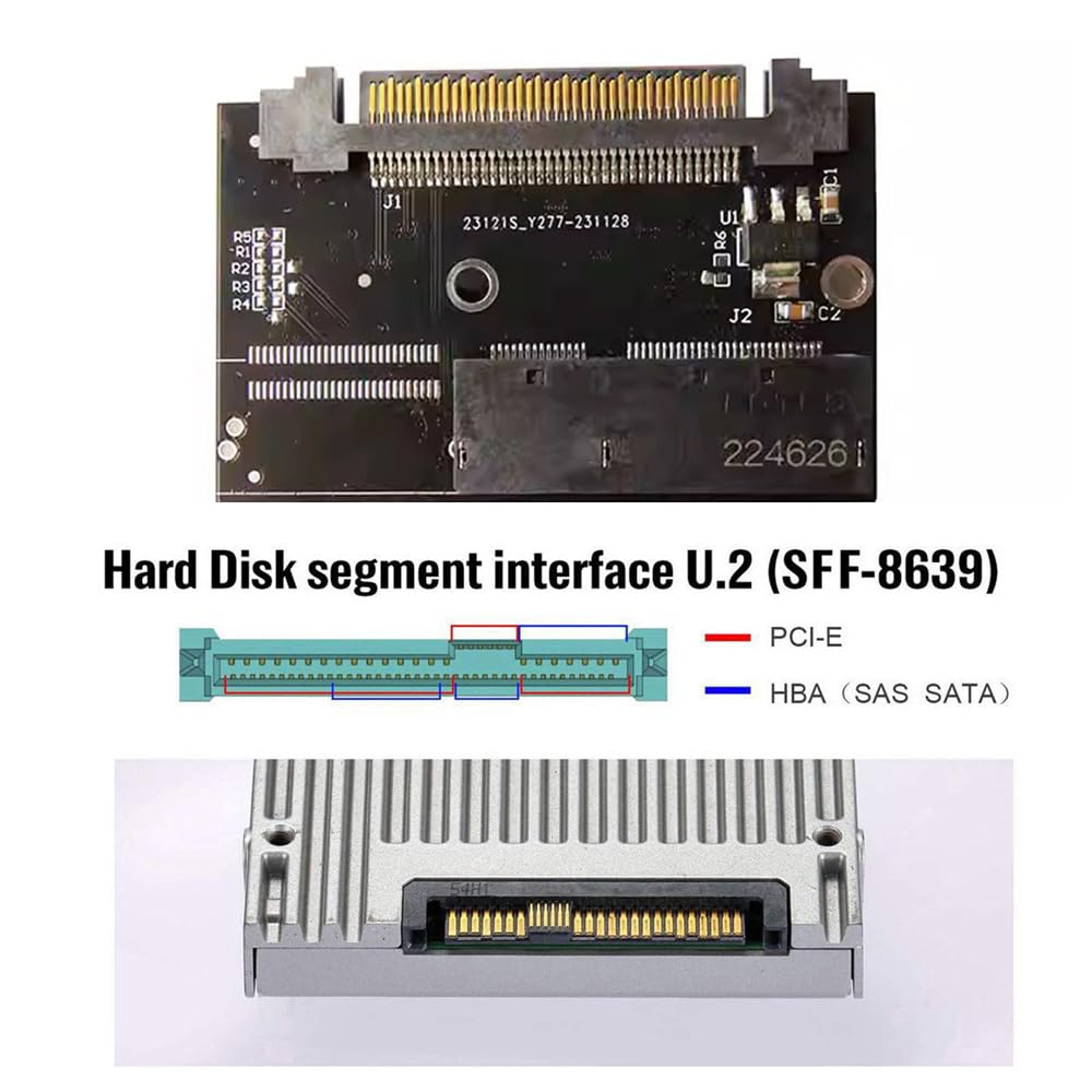 Upgrade Storage SSD Adapter - U.2 SFF-8639 to NVMe Ruler 1U GEN-Z EDSFF 2C 8X Converter for Short SSD PM983 E1.L Carrier - High-Speed Data Transfer for Servers & Data Centers