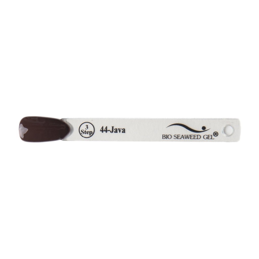 Bio SeaWeed Gel 3STEP COLOUR UV/LED Gel Polish - 15ml Java Brown (#44) | Long-Lasting Salon-Quality Nail Polish for UV/LED Curing | Perfect for Manicures, Pedicures & Nail Art Designs