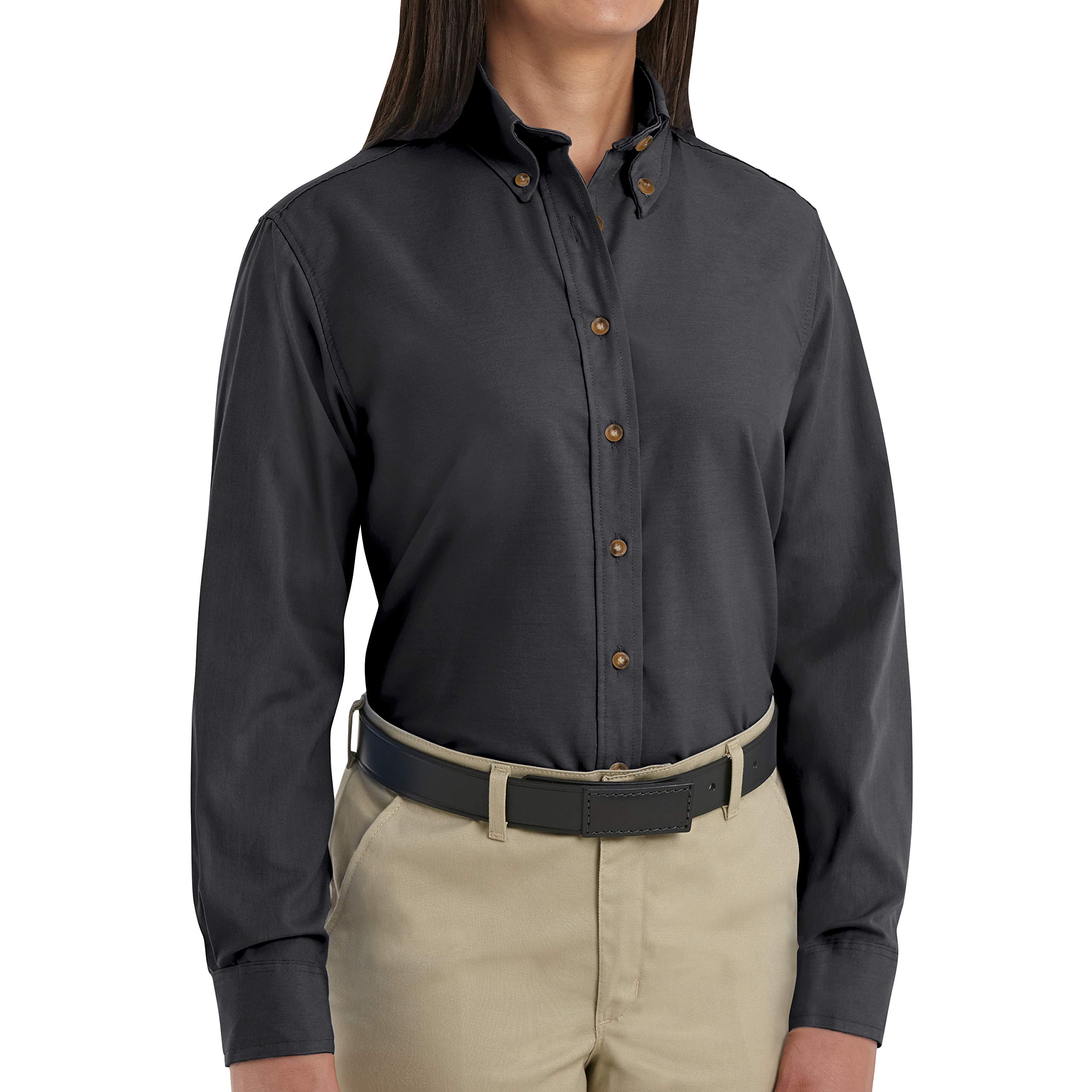Red Kap Women's Poplin Dress Shirt - Professional Office Wear & Business Casual Blouse for Work, Interviews & Formal Events