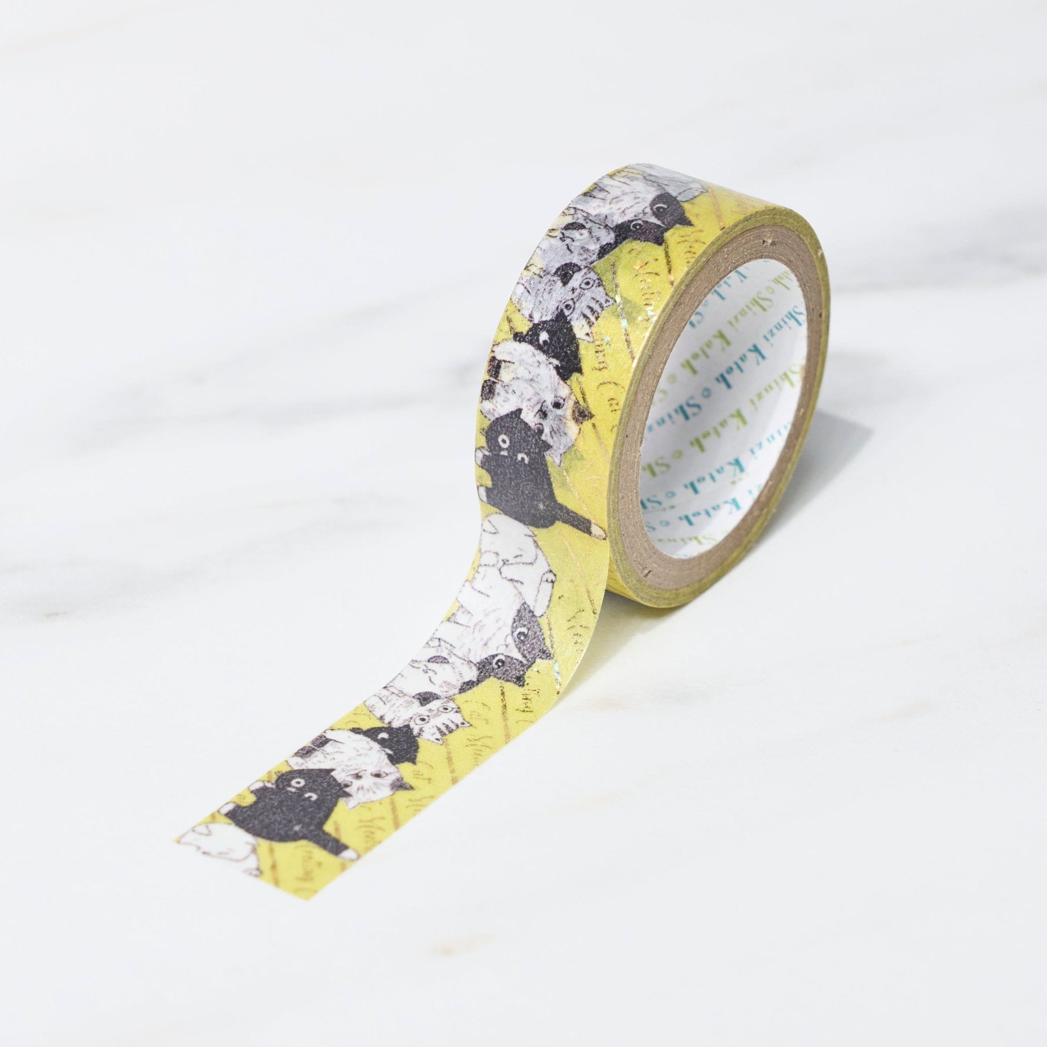 Shinzi Katoh Kikirapika Cute Cat Ballet Masking Tape - Decorative Washi Tape for Scrapbooking, Journaling, DIY Crafts & Gift Wrapping