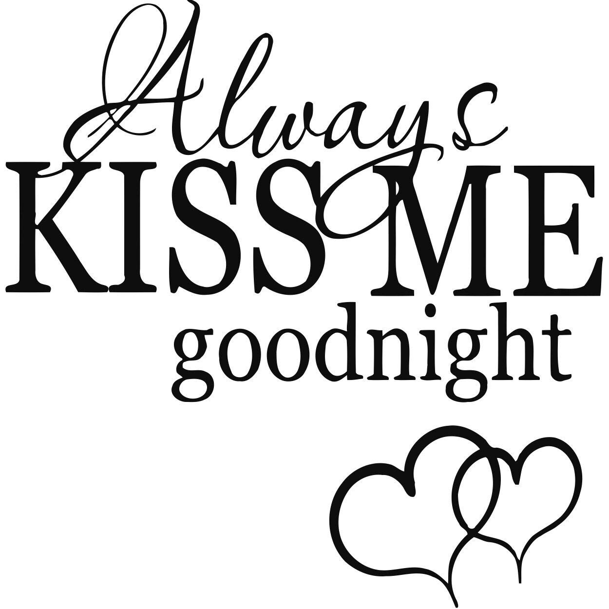 Always Kiss Me Goodnight Heart Rubber Stamps - Custom Business Logo Stamp for Weddings, Invitations & Save The Date - Premium Cling Stamp for DIY Crafting, Scrapbooking & Stationery Design