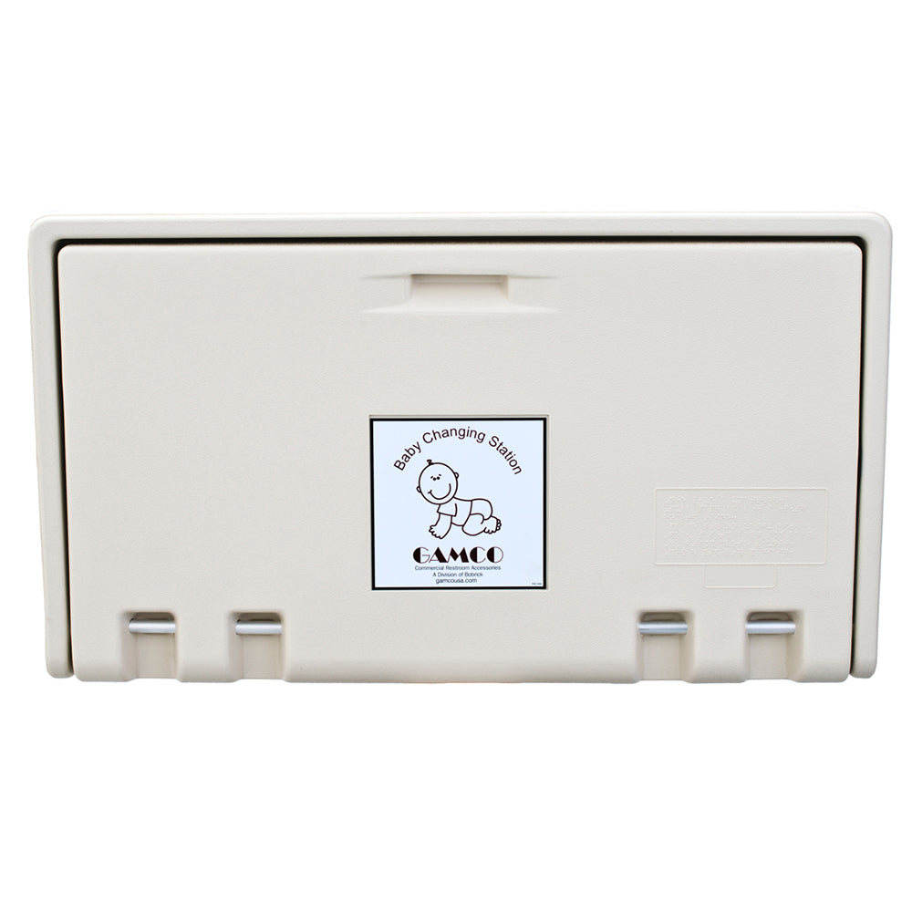 Gamco BCS Horizontal Wall Mounted Baby Changing Station - Durable Diaper Changing Table for Nursery, Daycare & Public Restrooms | Space-Saving Design for Home & Commercial Use