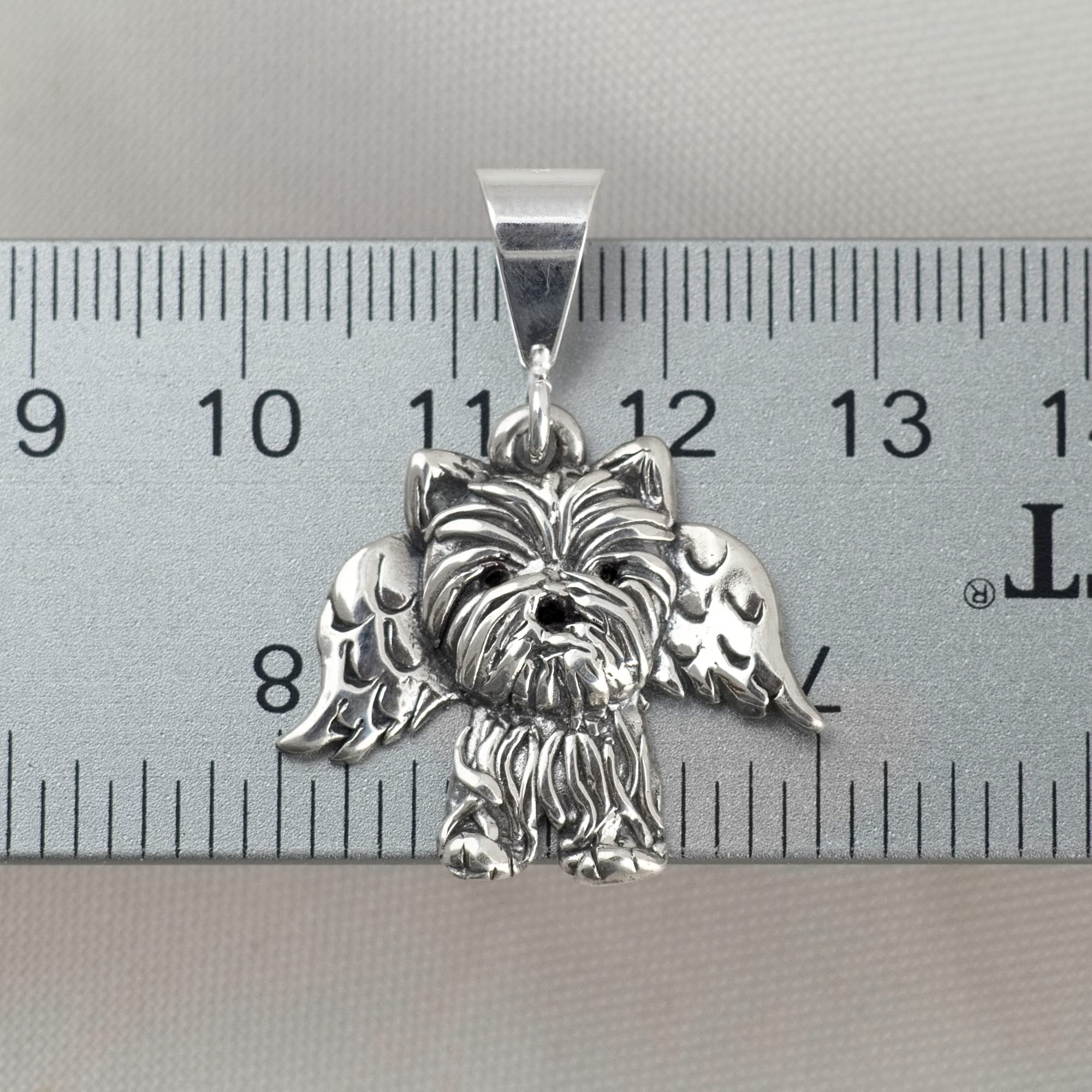 Sterling Silver Yorkie Pendant Necklace for Women - Handmade Yorkshire Terrier Dog Jewelry Gift - USA Crafted - Perfect for Birthdays, Anniversaries & Pet Lovers