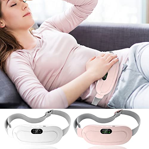 Portable Cordless Heating Pad for Women - 3 Heat Modes & Vibration Massage for Menstrual Pain Relief, Back & Belly Warmer - Perfect for Period Cramps, Office Use & Relaxation at Home
