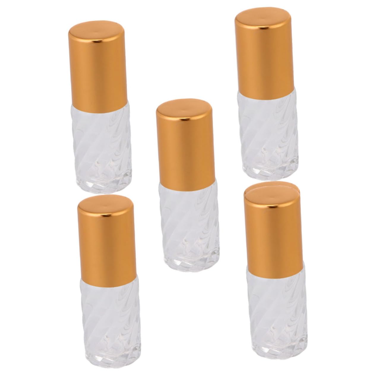SOESFOUFU 5-Pack Travel Size Essential Oil Roller Bottles - Portable Leak-Proof Perfume & Cosmetic Containers for Aromatherapy, DIY Blends, On-The-Go Toiletries - Perfect for Gym, Office, Vacation & Daily Use