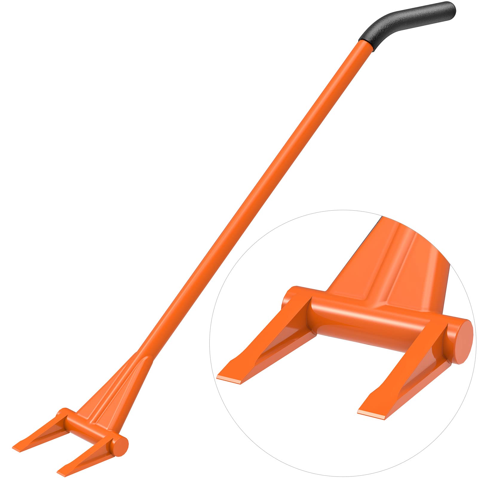 Dolibest 48'' Demo Bar 2-Tine Wrecking Bar - Heavy Duty Pallet Buster with All-Steel Handle - Efficient Deck Board Removal Tool for Renovation & Construction - Perfect for Demolition, Wood Pallet Dismantling, and Home Improvement Projects