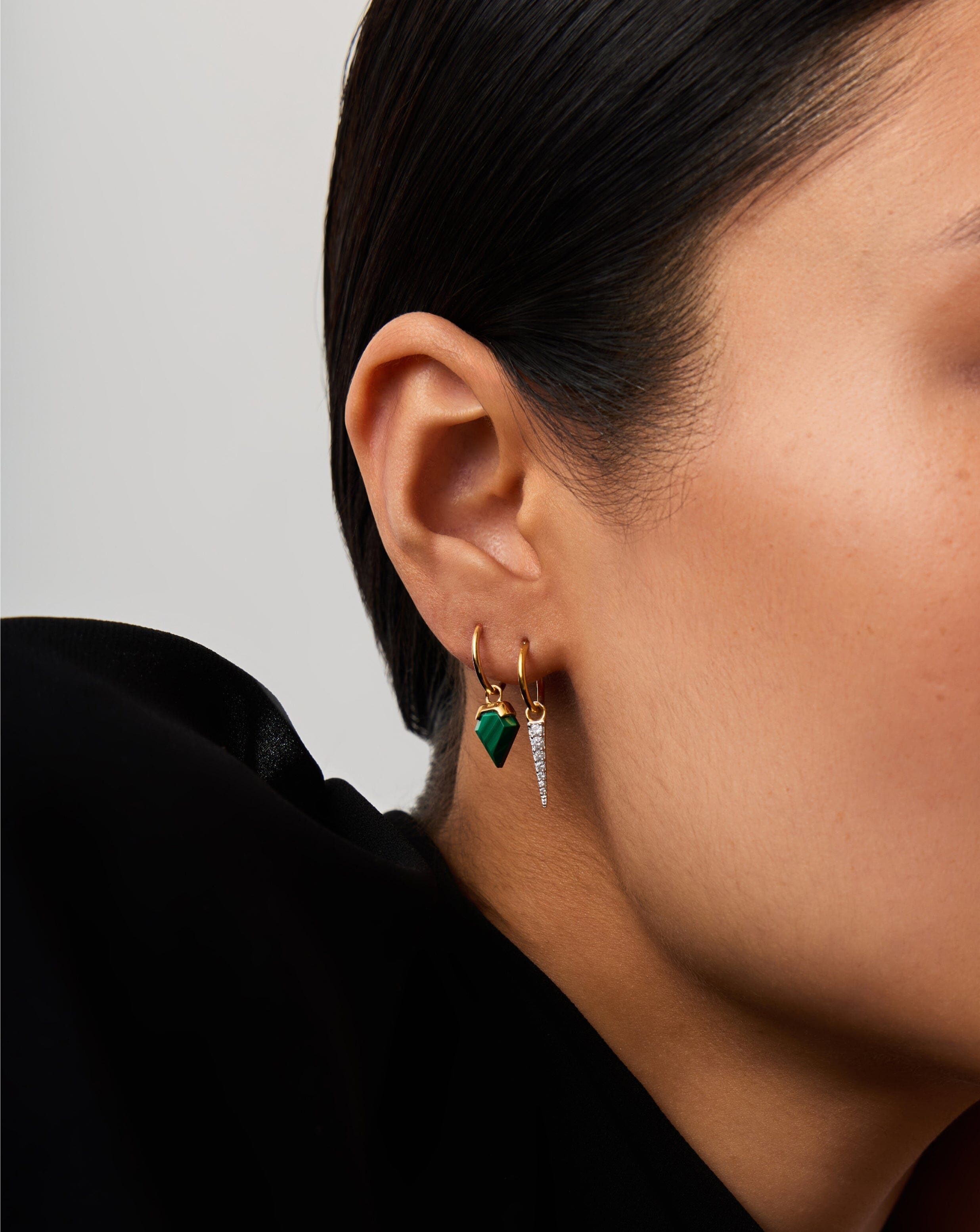 Shield & Spike Charm Hoop Earrings Set | 18k Gold Vermeil Jewelry for Women | Perfect for Parties, Weddings & Everyday Wear
