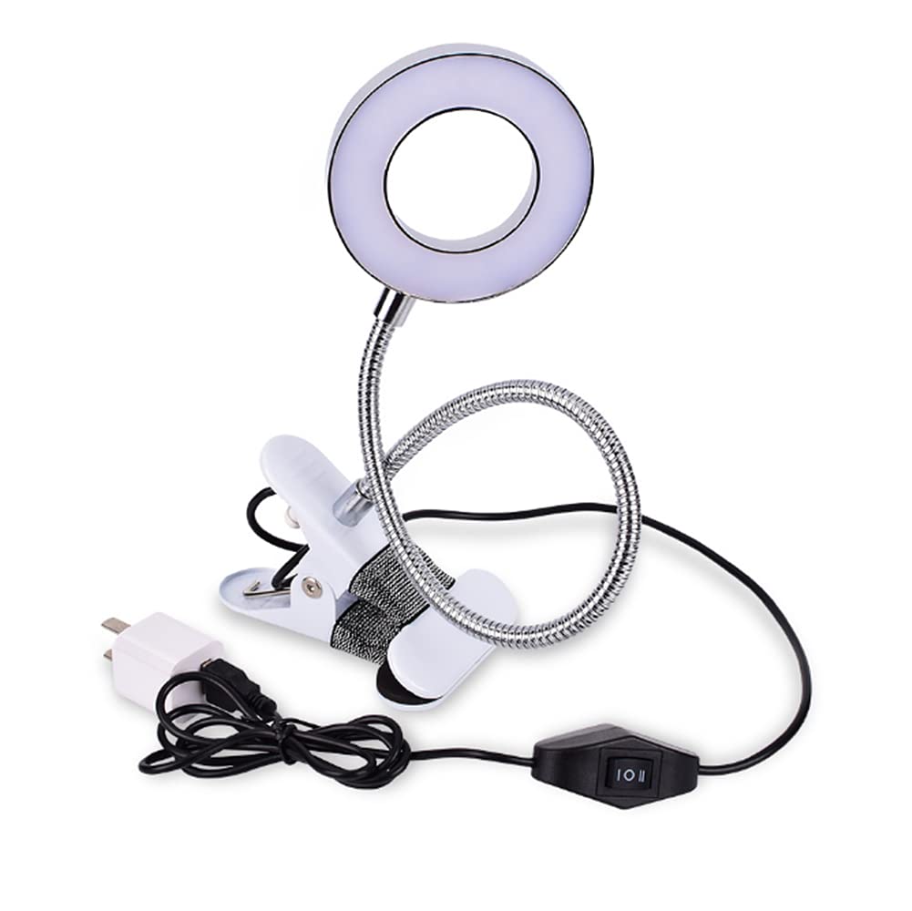 Moyidhi Rechargeable USB LED Clip on Desk Lamp - Portable Reading Light for Office, Home, School, Makeup & Night Study | Perfect for Working, Studying, and Beauty Routines