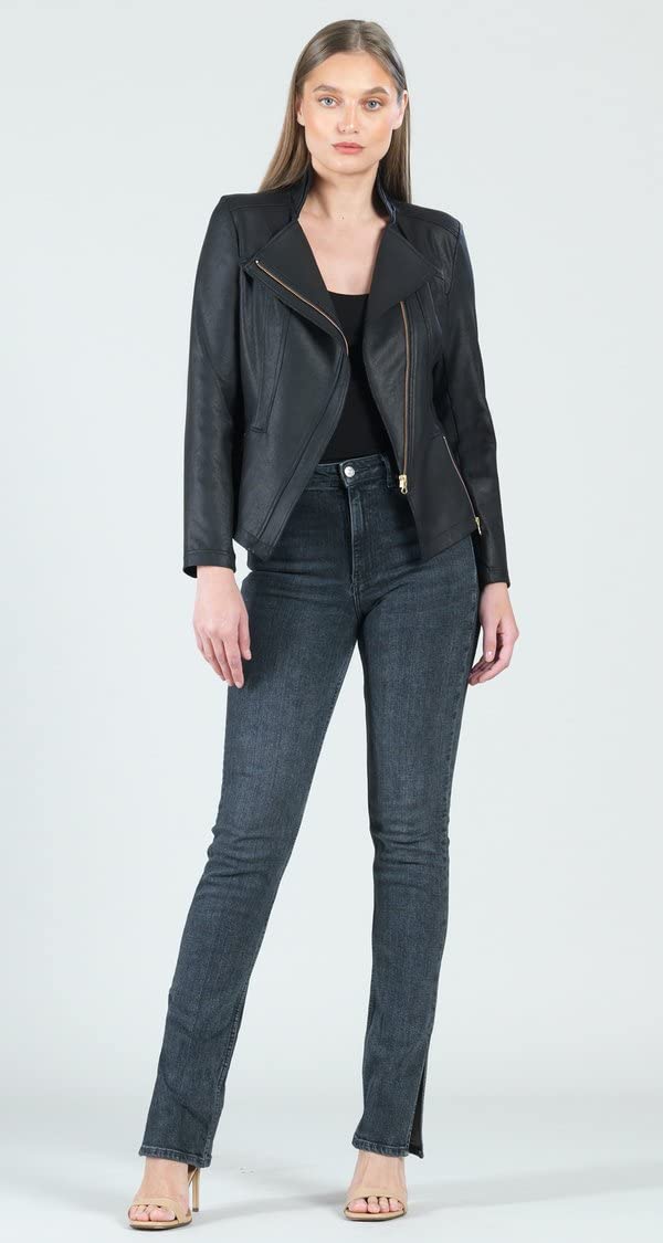Premium Liquid Leather Signature Women's Jacket - Stylish & Durable Outerwear for Fall & Winter | Perfect for Casual Outings, Office Wear & Night Out
