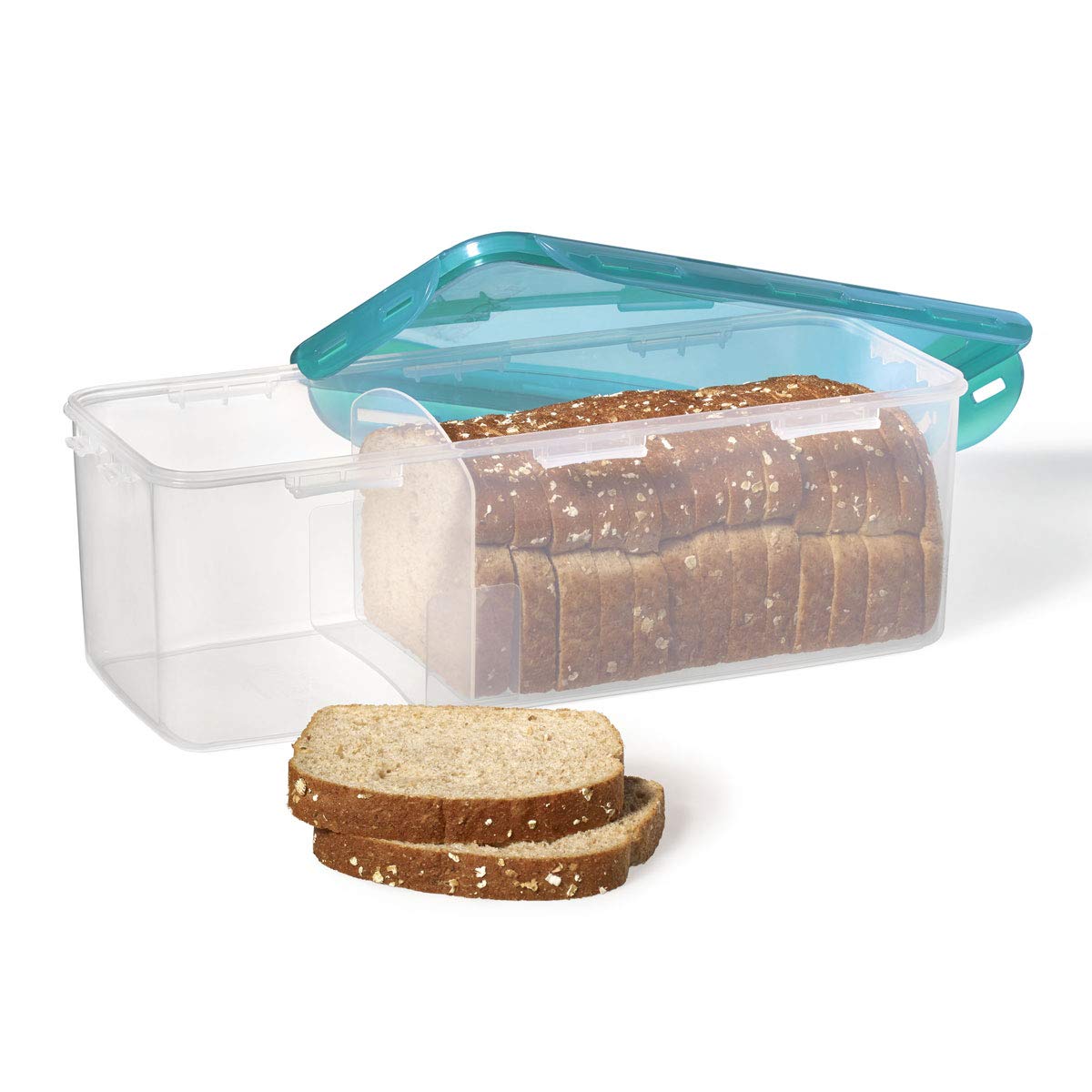 Starfrit LocknLock Airtight Plastic Bread Storage Container with Removable Divider - 5L/169oz Capacity - 4-Sided Locking Lid for Freshness - Perfect for Kitchen, Pantry & Bakery Storage