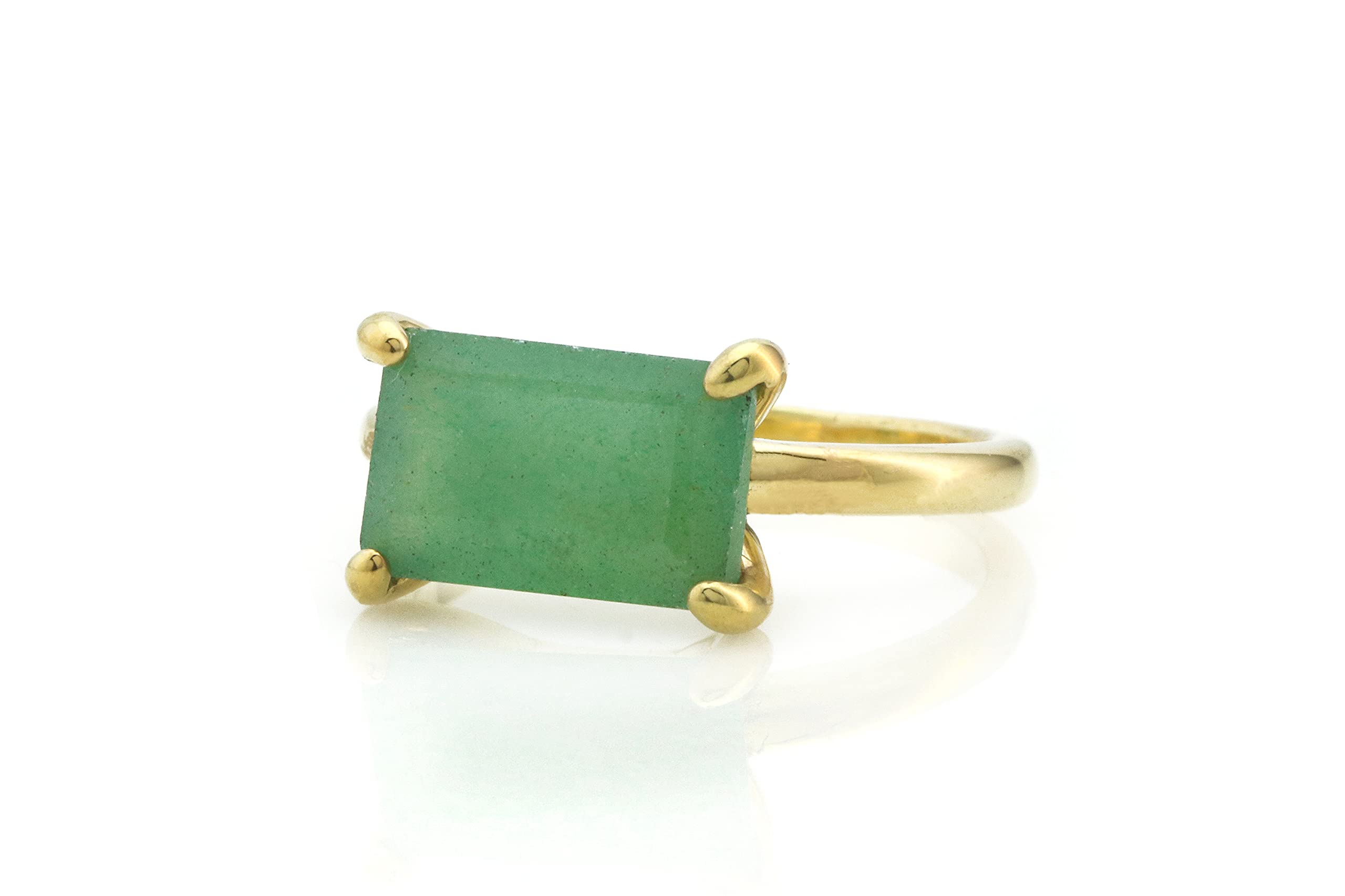 Dazzling Green Aventurine Ring for Women | Elegant Cocktail & Engagement Jewelry Gift