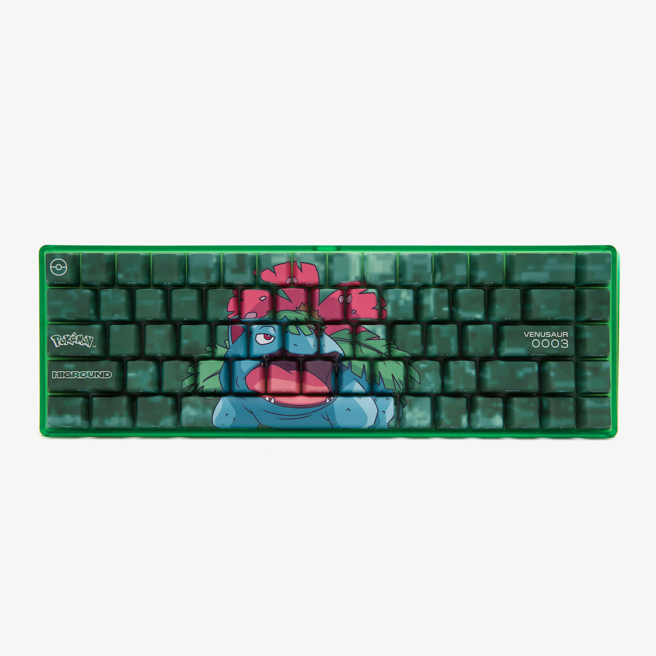 Pokémon + HG Basecamp 65HE Mechanical Keyboard - Venusaur Themed Custom Gaming Keyboard for PC & Mac | Perfect for Esports, Typing & Streamers