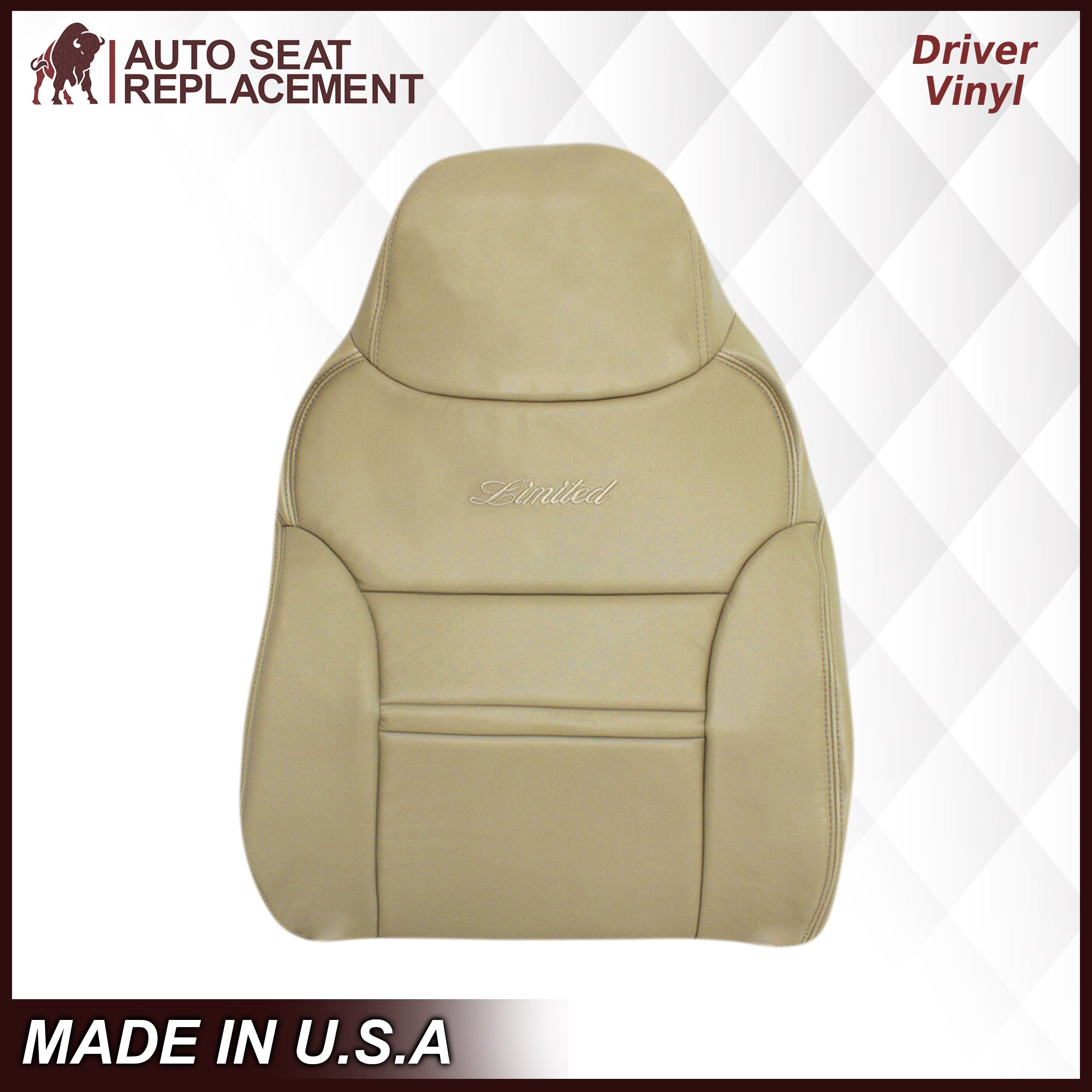2000-2001 Ford Excursion Tan Seat Cover - Custom Fit, Durable Neoprene Material - Perfect for Off-Roading, Camping & Family Road Trips