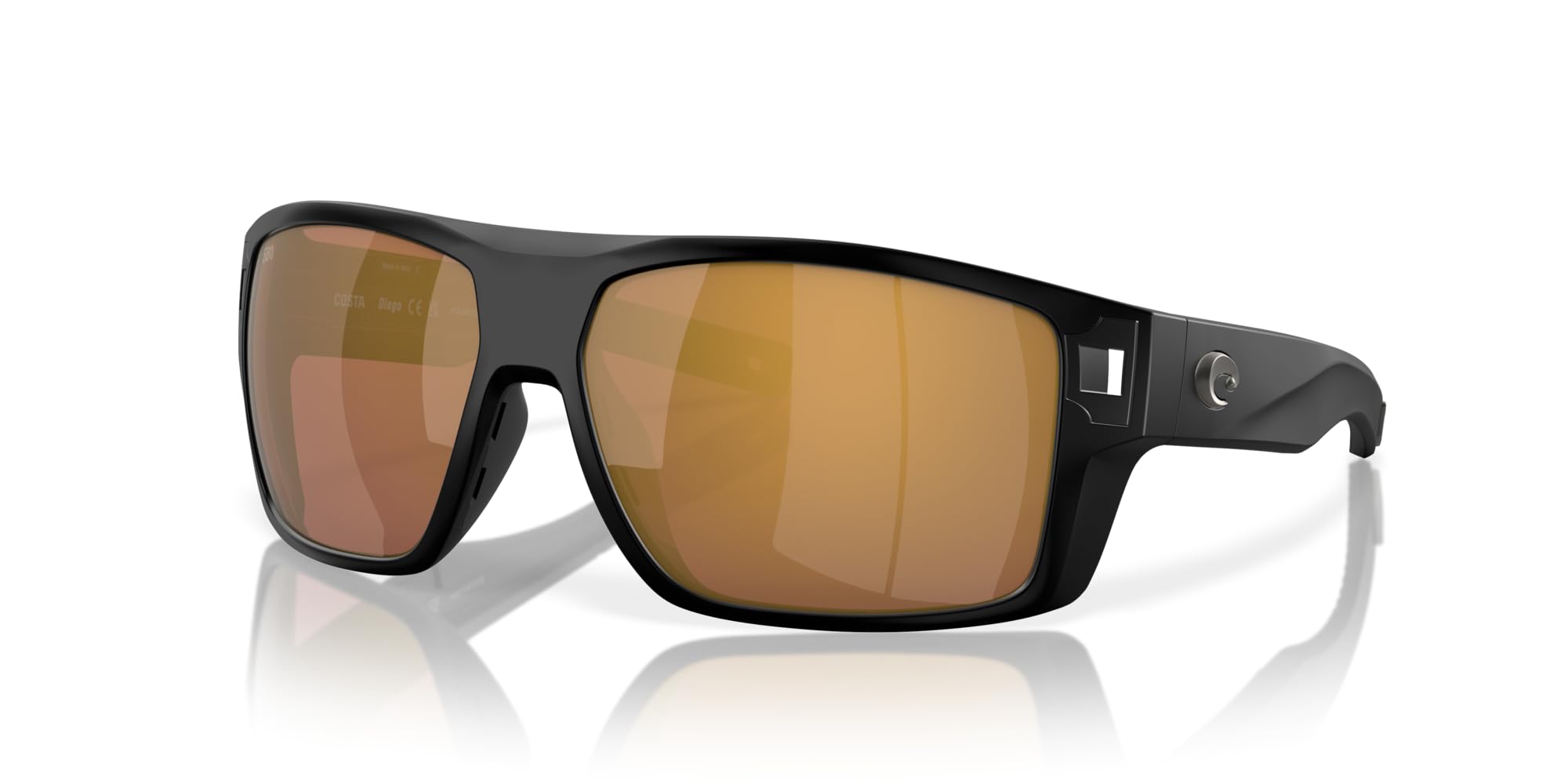 Costa Del Mar Men's Diego Rectangular Polarized Sunglasses UV Protection - Stylish Aviator Shades for Driving, Fishing & Outdoor Activities