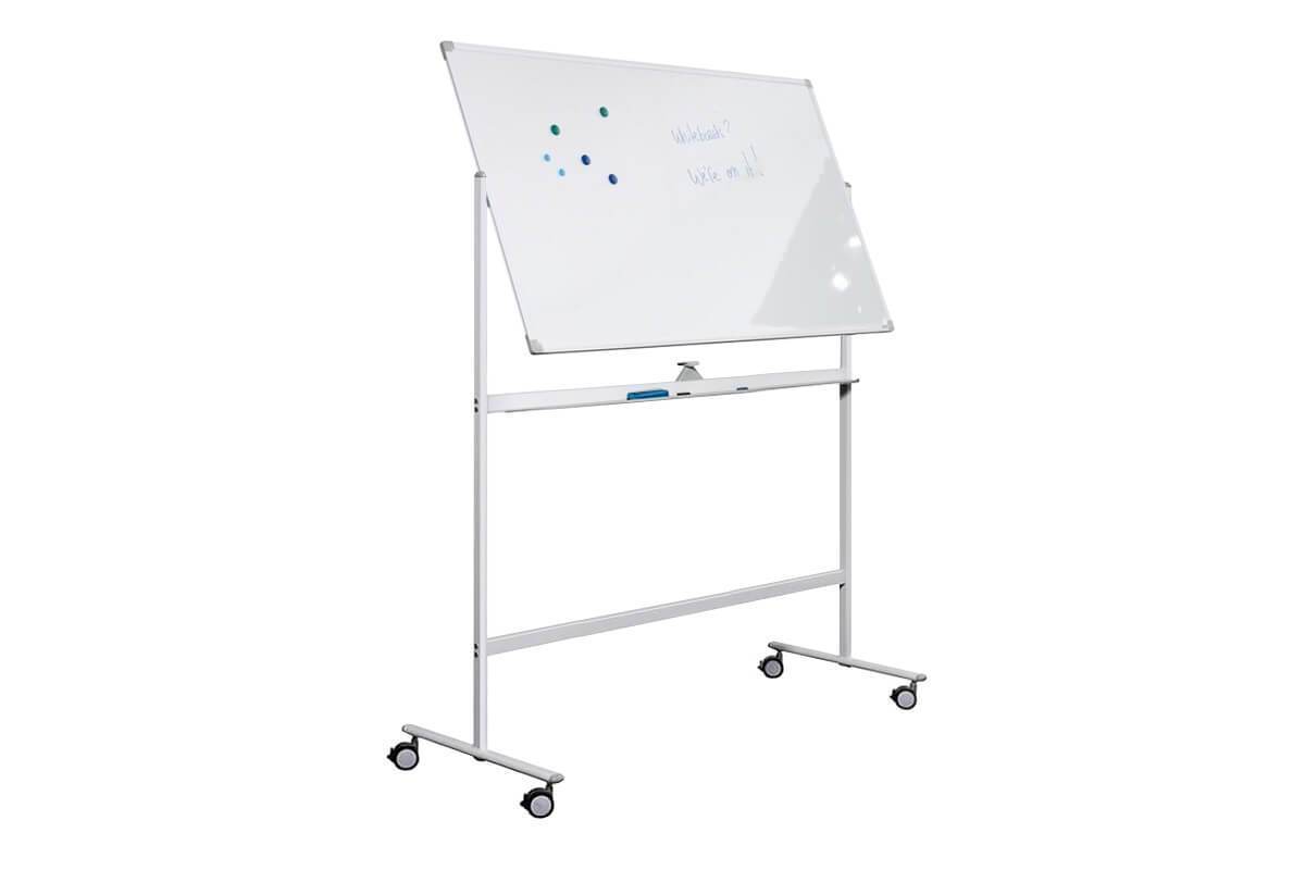 JasonL Mobile Magnetic Whiteboard - Double Sided 360° Rotating Dry Erase Board with Stand | Perfect for Office Meetings, Classroom Presentations & Home Organization