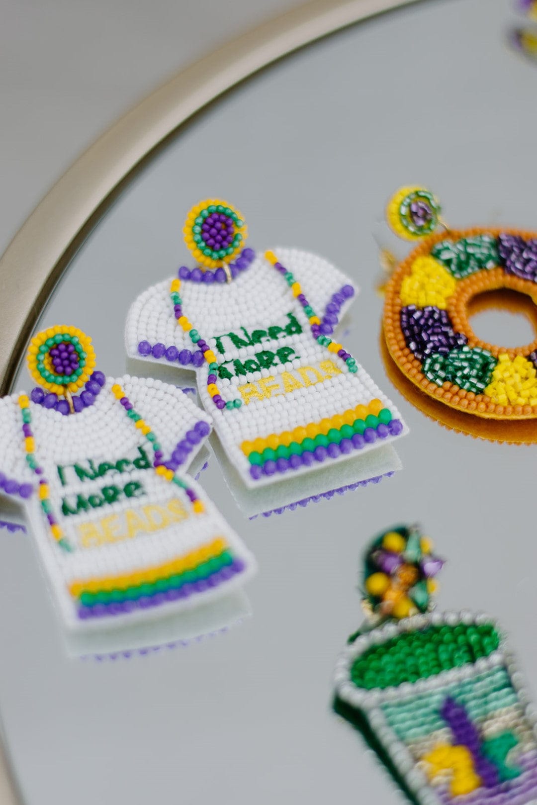 Fun Mardi Gras Beaded Earrings for Women - Colorful Festival Party Accessories | Perfect for Carnival, Parades & Costume Parties