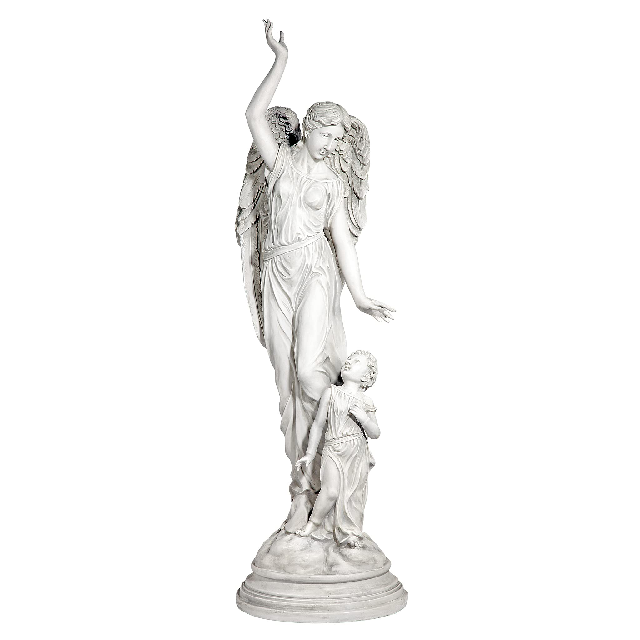 Design Toscano Queen of Angels Statue - Guardian of Children Figurine - Religious Home Decor for Garden, Patio & Indoor Display