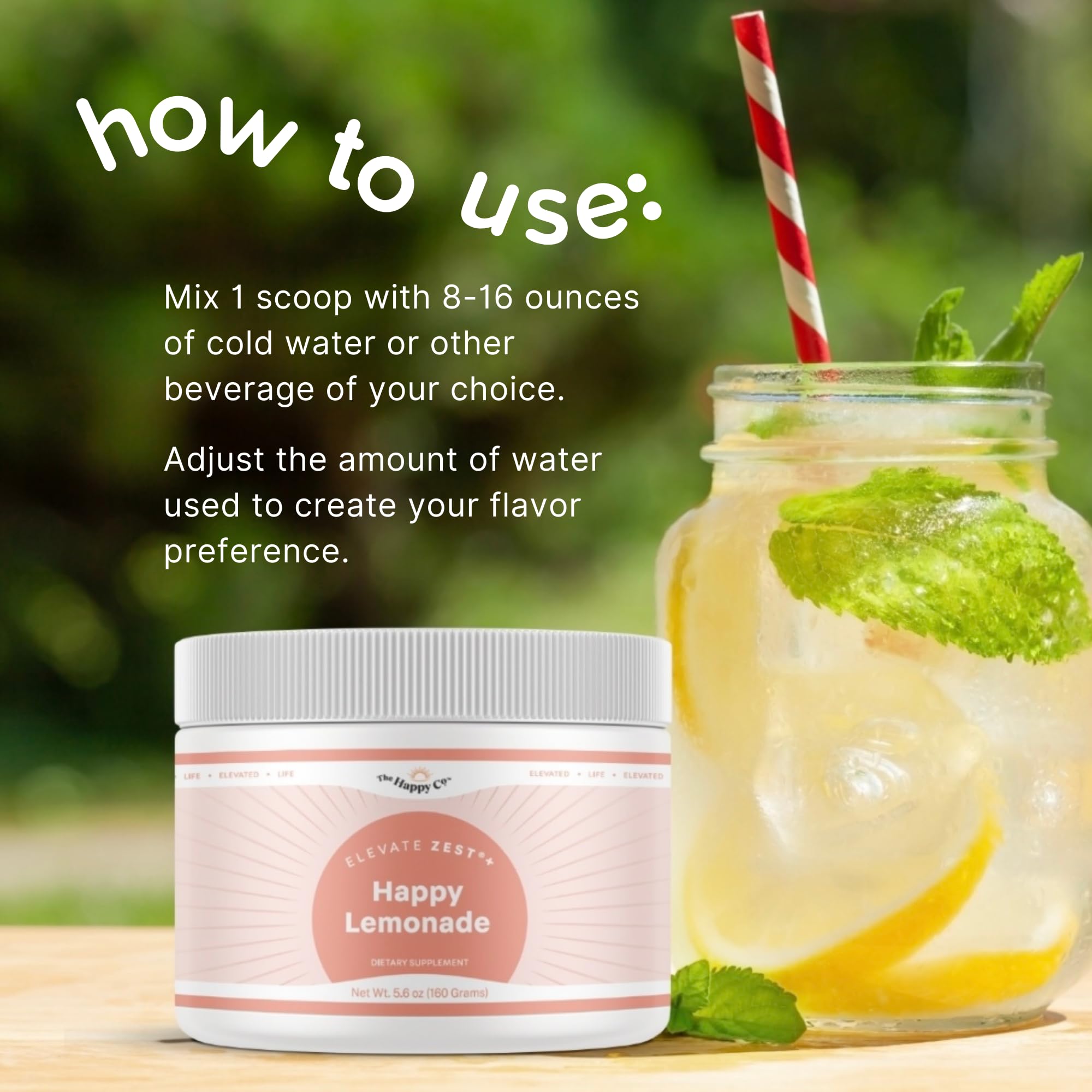 The Happy Co. Zest Happy Lemonade & XanthoMax Happy Caps | 30 Servings | Vegan Magnesium & Turmeric Supplement | Hydrating Happy Drink & Water Enhancer with Vitamin C | Sugar Free | Boost Energy & Hydration for Workouts, Travel & Daily Wellness