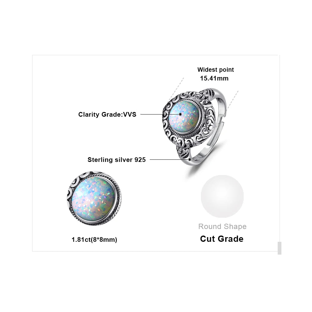 Deeamlight Gleam Ring - Elegant Adjustable Silver Ring for Women, Perfect for Engagement, Wedding, Anniversary & Everyday Wear