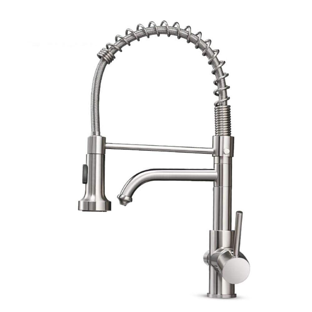 3-in-1 Kitchen Sink Faucet with Water Filter - Hot & Cold Multi-Function 360° Rotating Brushed Nickel Drinking Water Faucet for Pure Direct Drinking & Cooking - Perfect for Modern Kitchens & Food Prep Stations